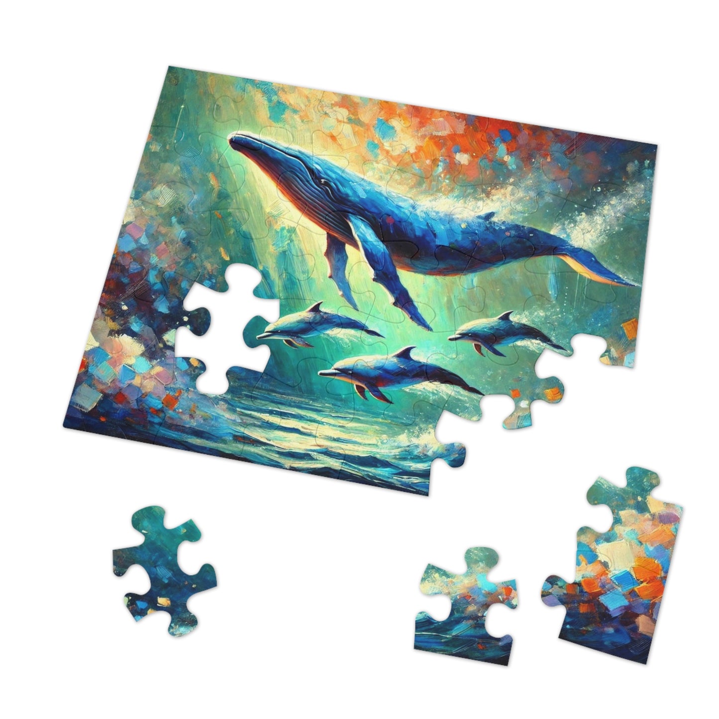 Ocean Dreams: A Whale's Ballet with Dolphins