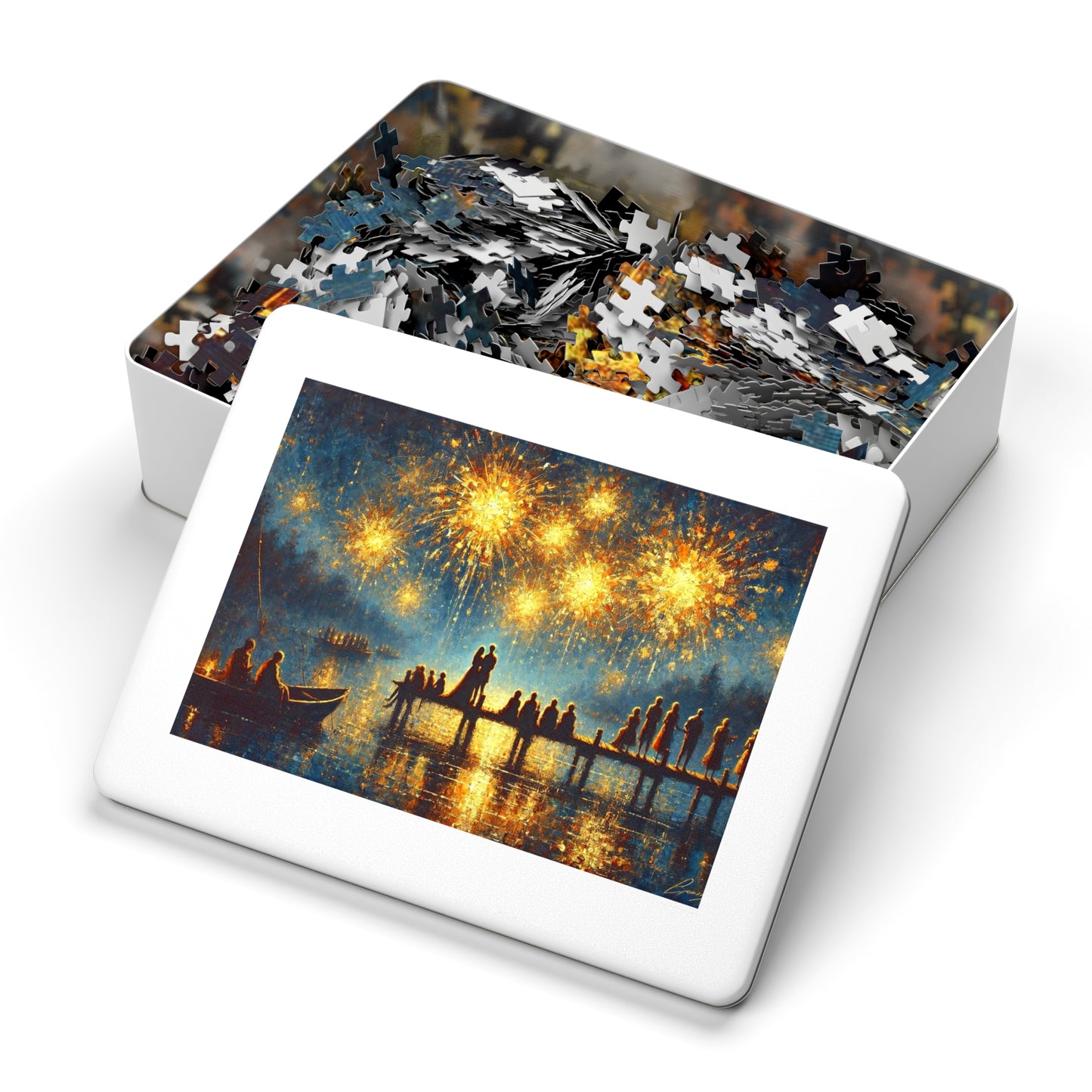Silent Fireworks: A Nocturne by the Lake