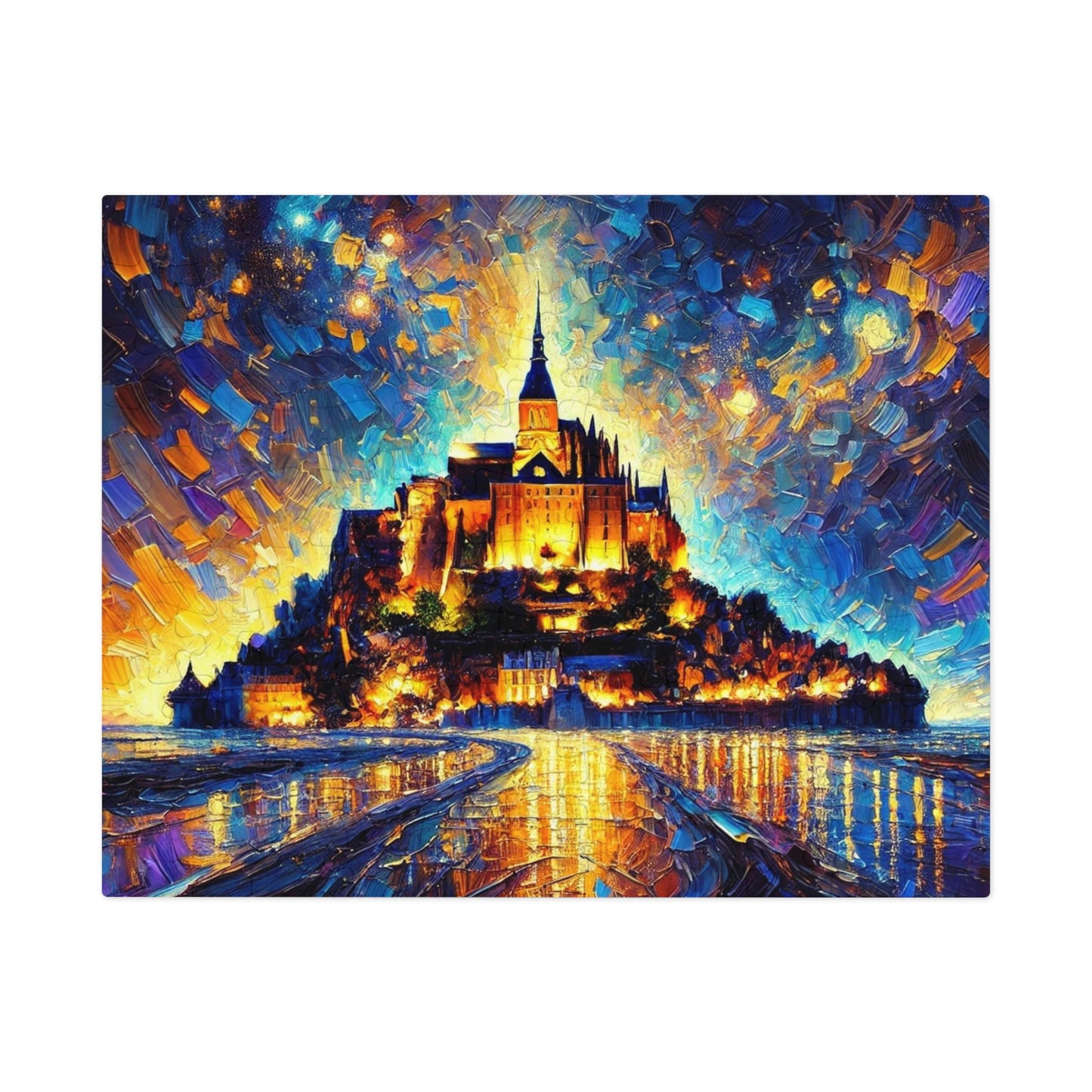 Mont Saint-Michel: A Palette Knife Symphony