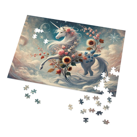 Moonlit Unicorn: A Celestial Dance Through the Seasons