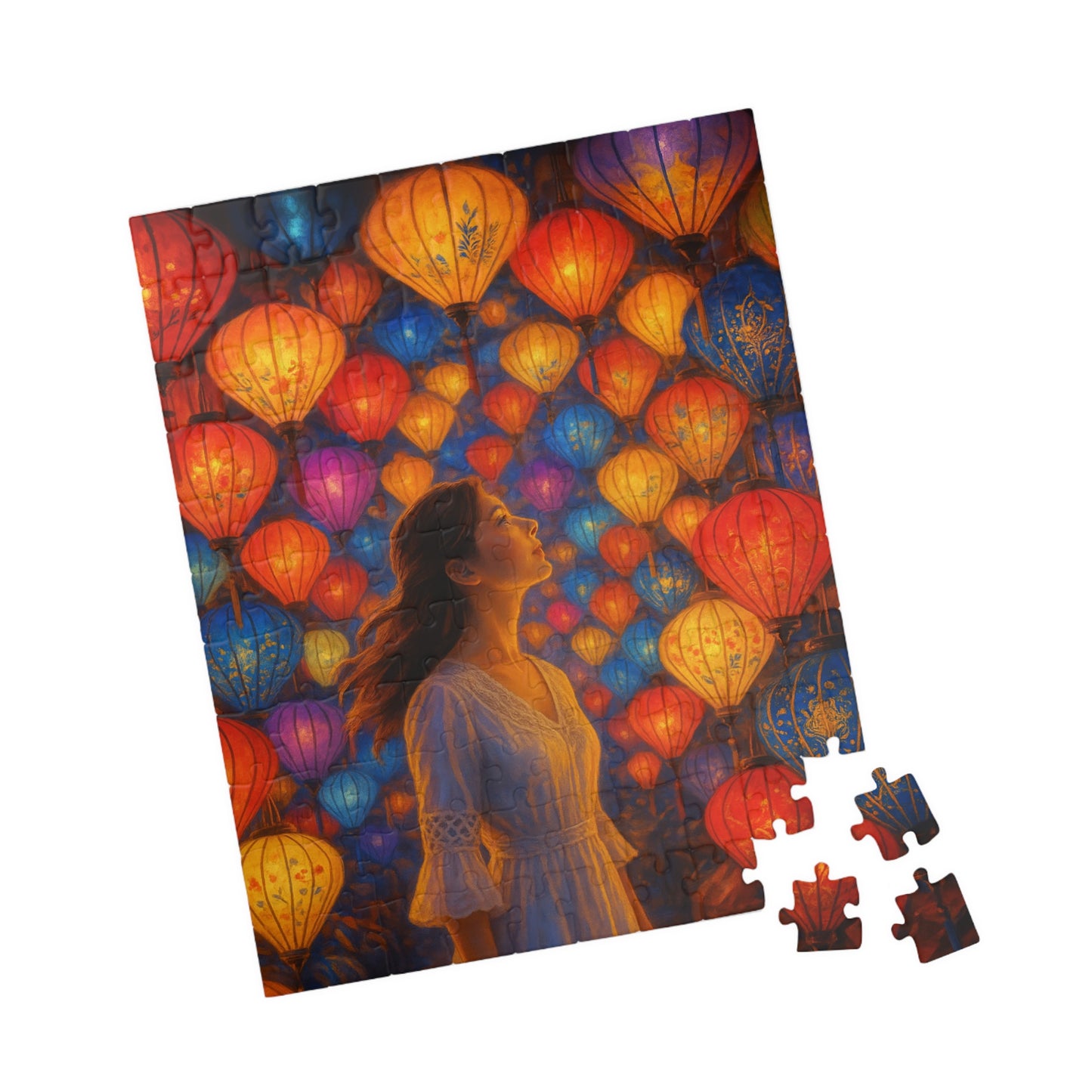 Echoes of Color: A Lantern-lit Reverie