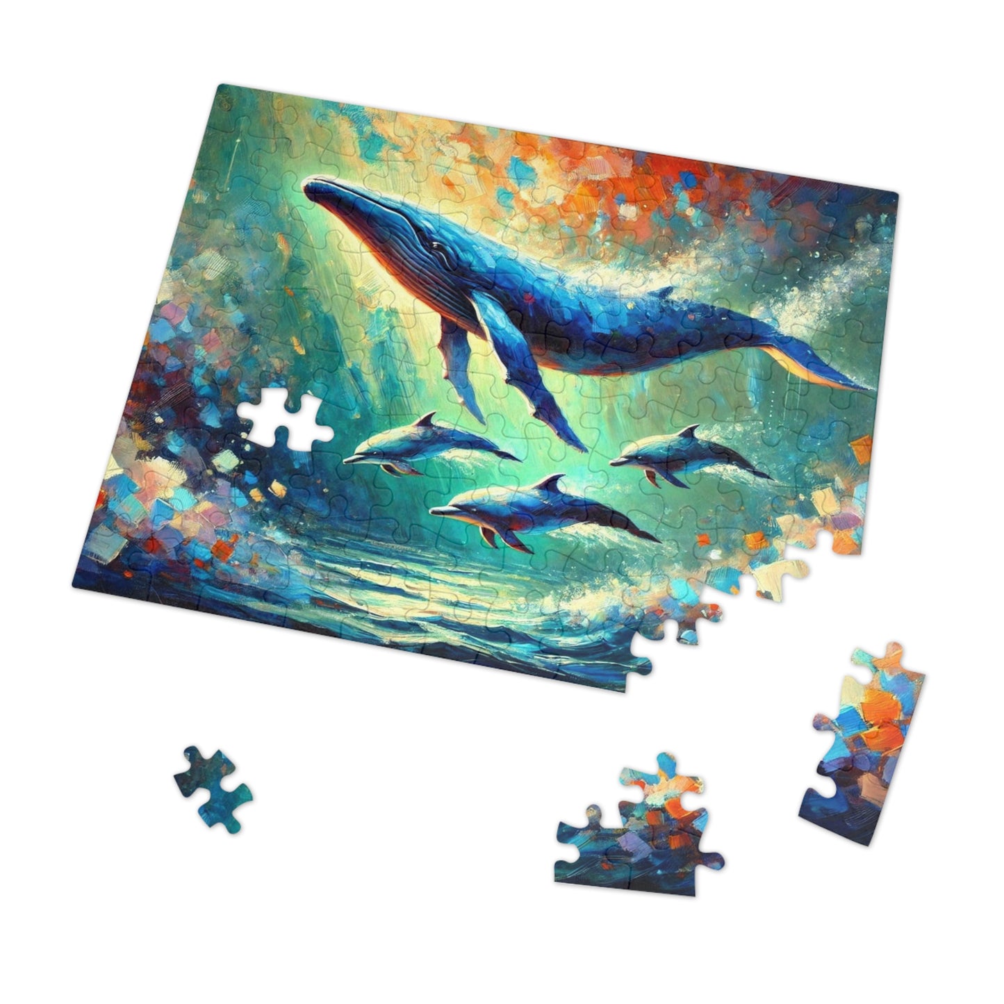 Ocean Dreams: A Whale's Ballet with Dolphins