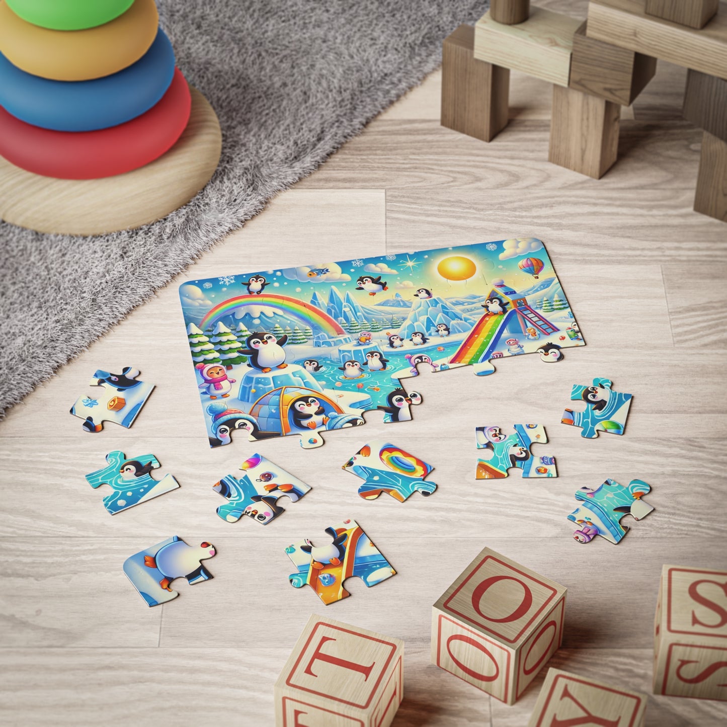 Penguin Paradise: A Rainbow Winter Wonderland