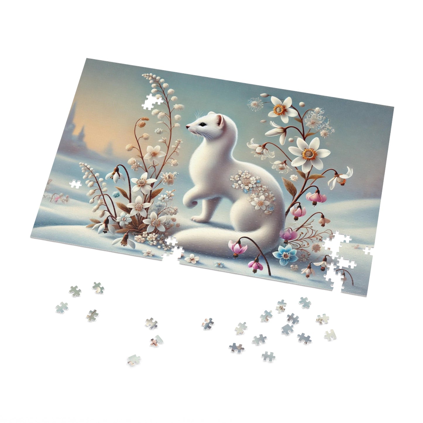 Winter Whispers: The White Weasel and the Flowers of Frost
