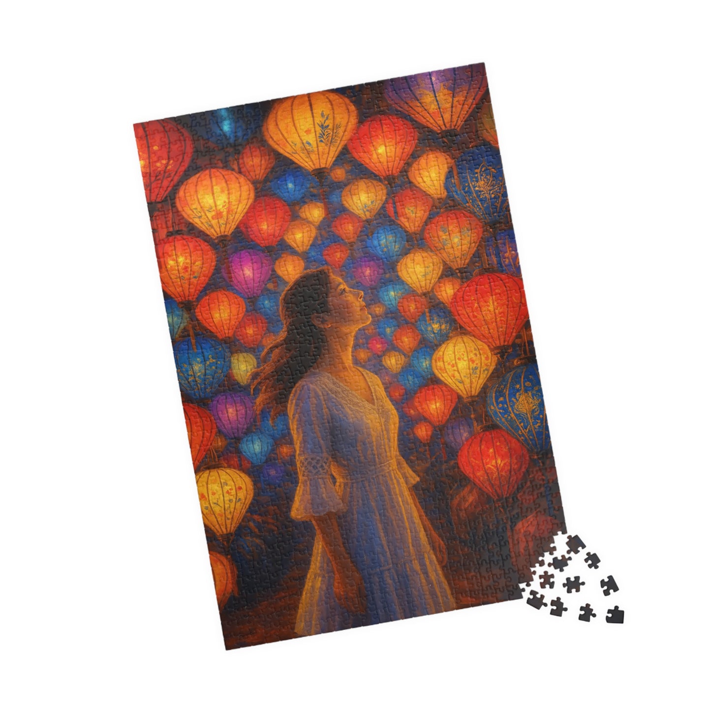 Echoes of Color: A Lantern-lit Reverie