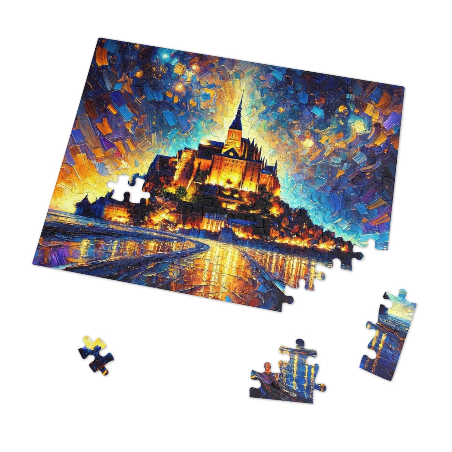 Mont Saint-Michel: A Palette Knife Symphony