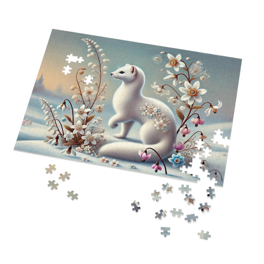 Winter Whispers: The White Weasel and the Flowers of Frost
