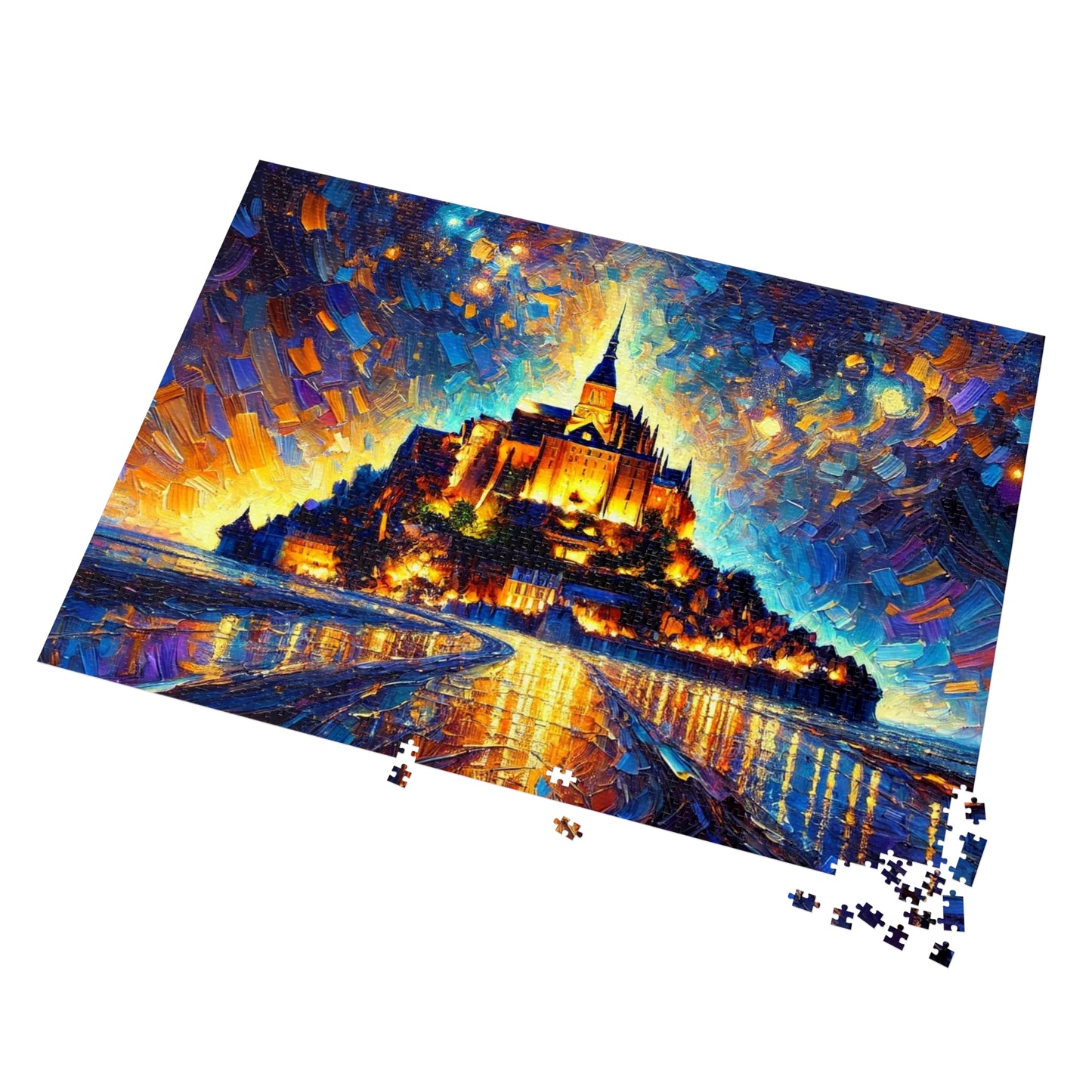 Mont Saint-Michel: A Palette Knife Symphony