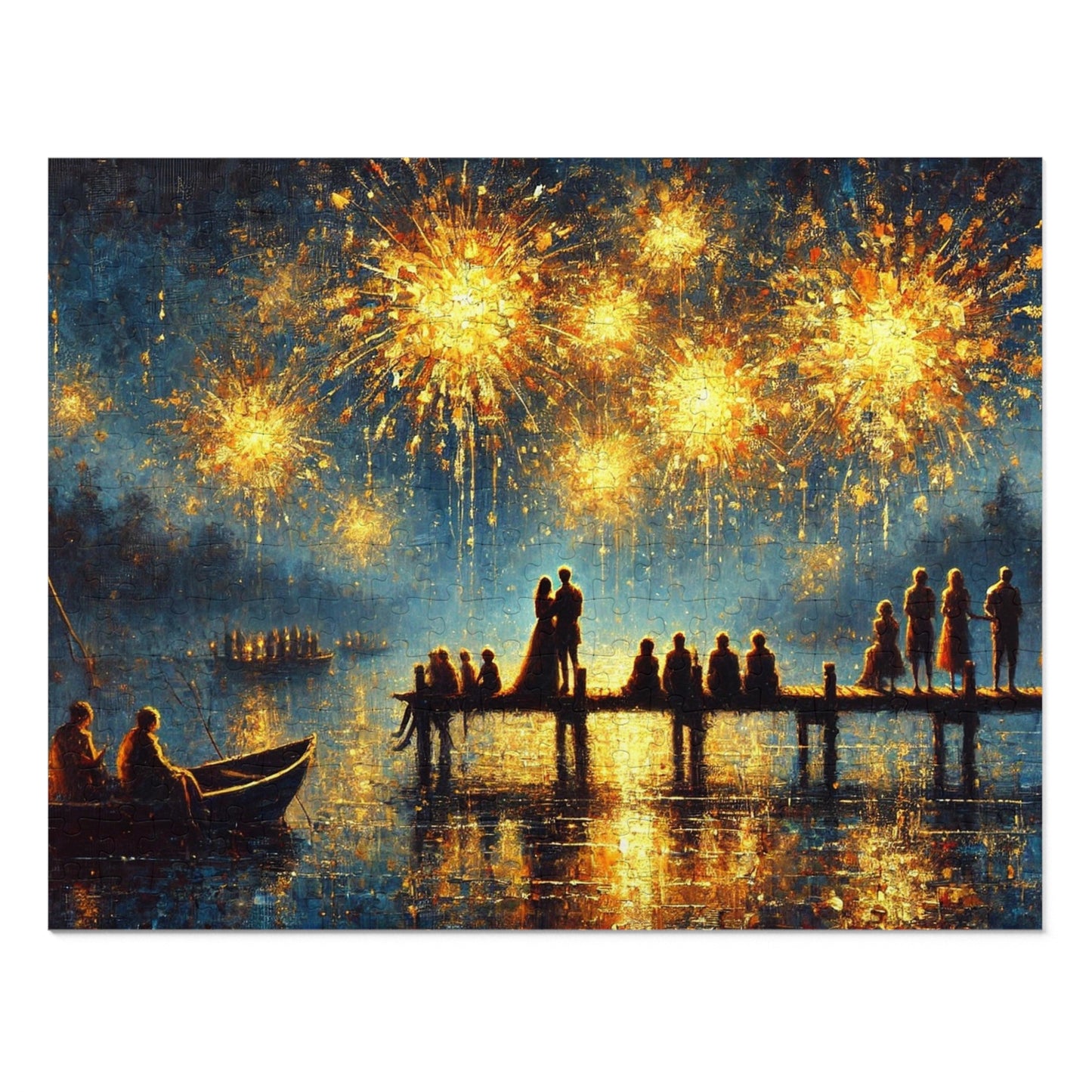 Silent Fireworks: A Nocturne by the Lake