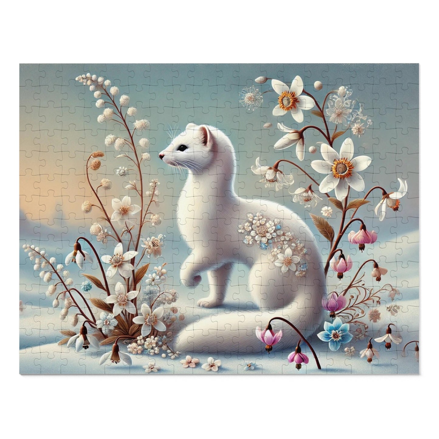 Winter Whispers: The White Weasel and the Flowers of Frost