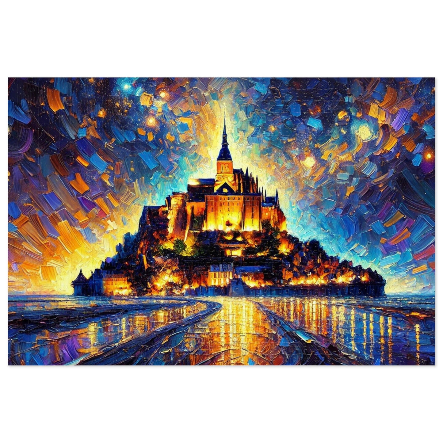 Mont Saint-Michel: A Palette Knife Symphony