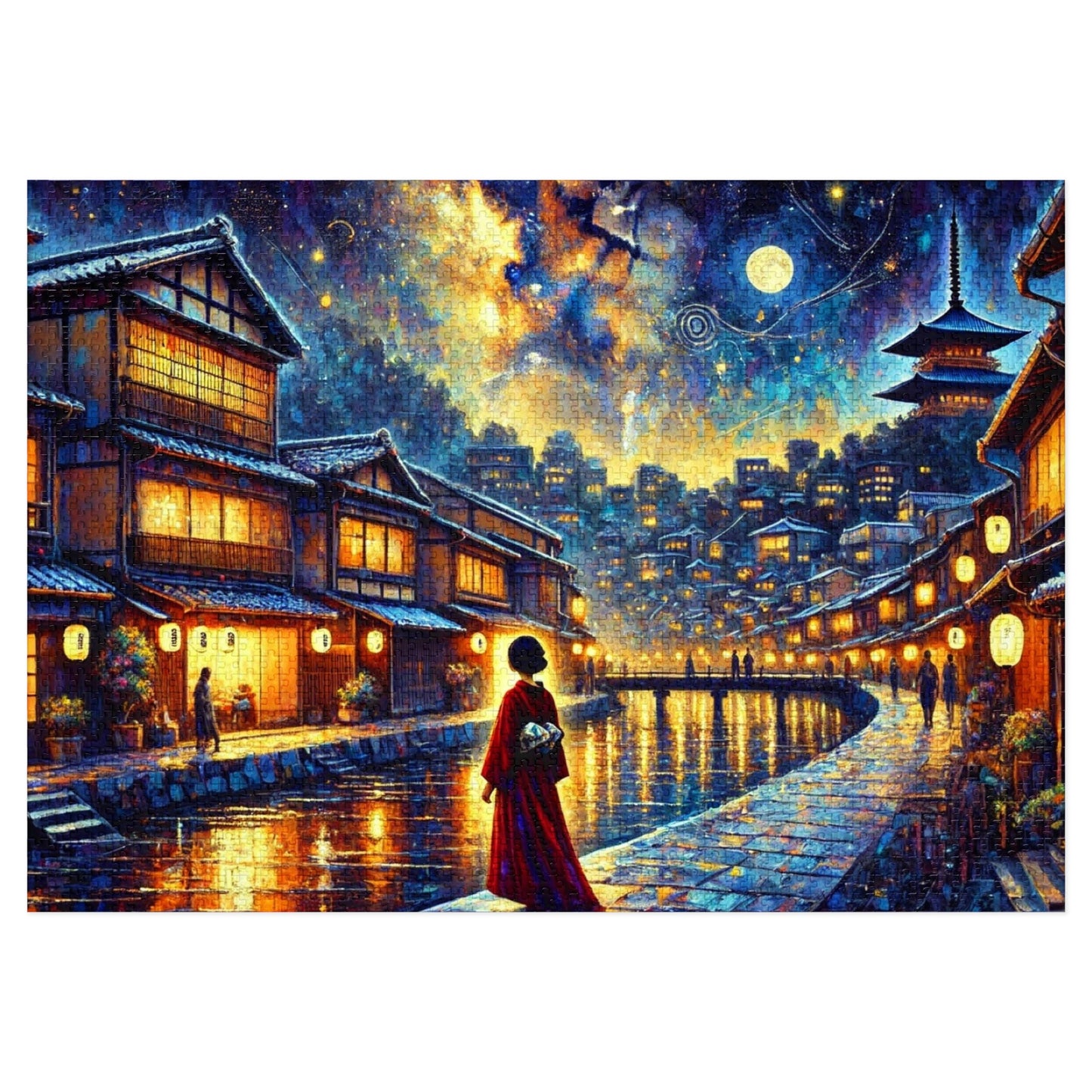 Moonlit Streets in Kyoto