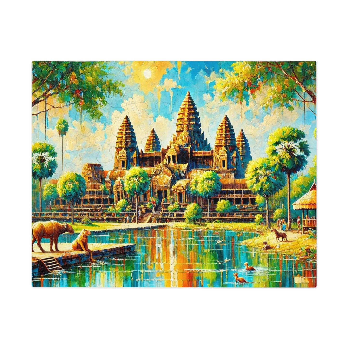 Timeless Reflections: Angkor Wat in Light and Water