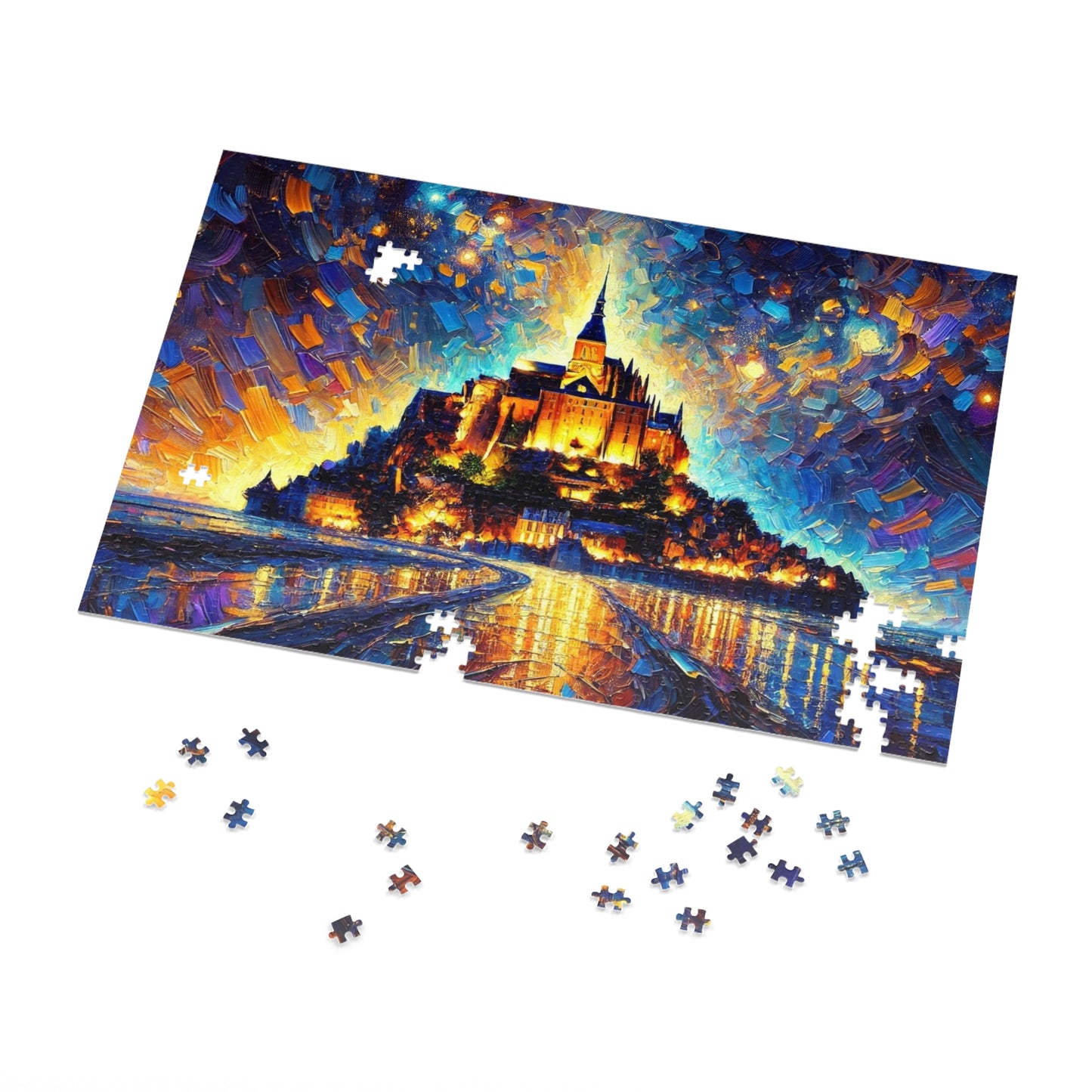 Mont Saint-Michel: A Palette Knife Symphony