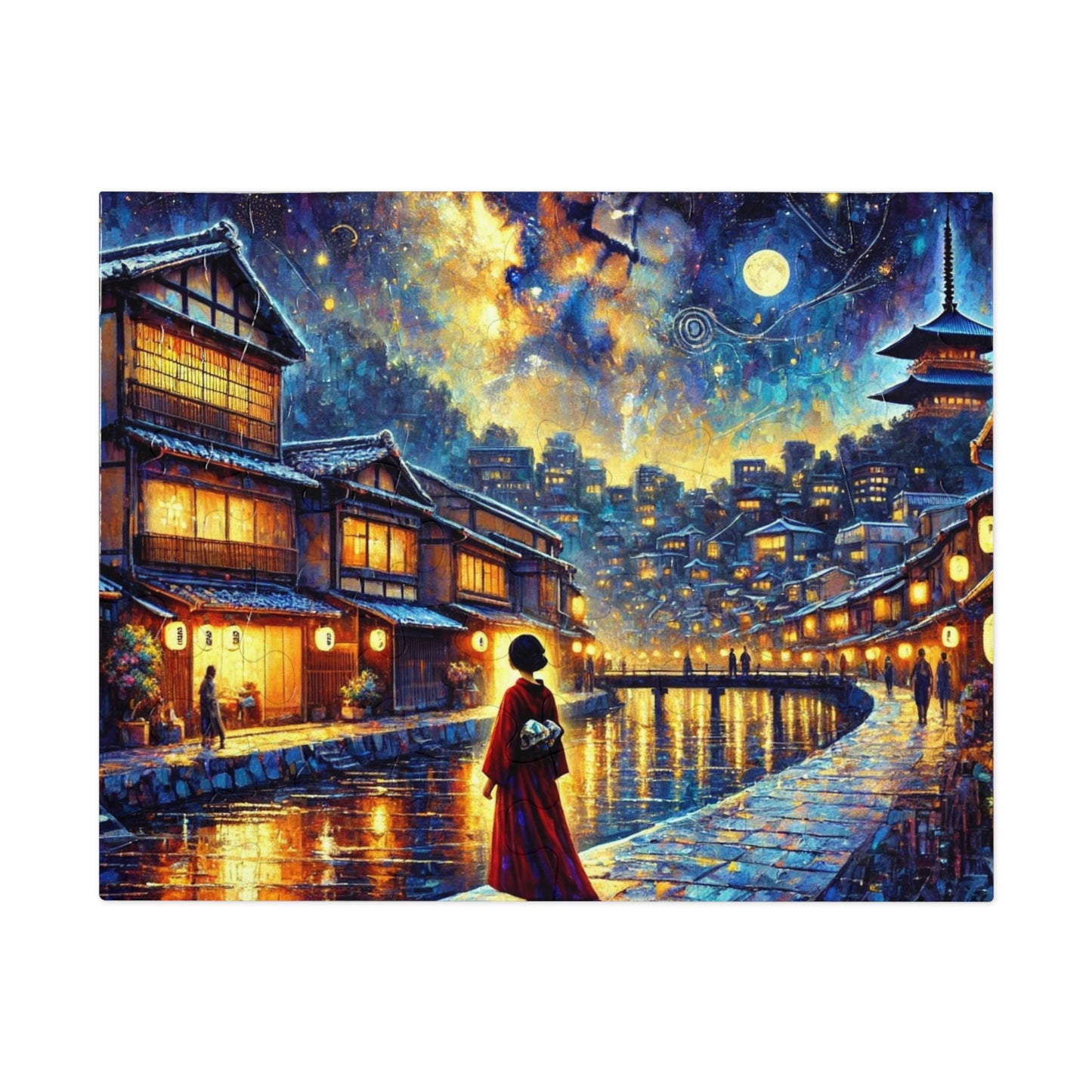 Moonlit Streets in Kyoto