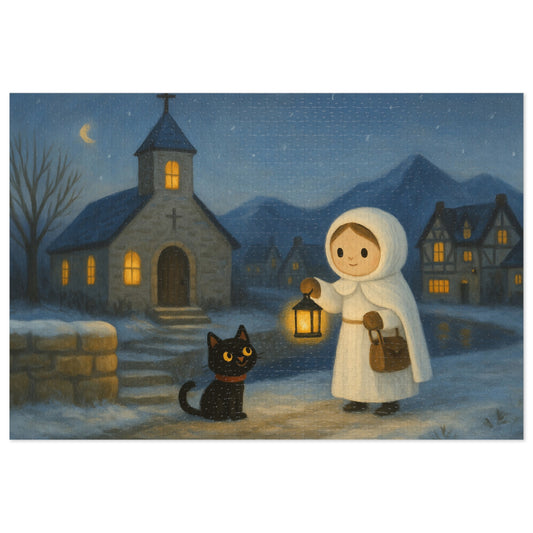 Little Black Cat Journeys: A Winter Chapel Tale