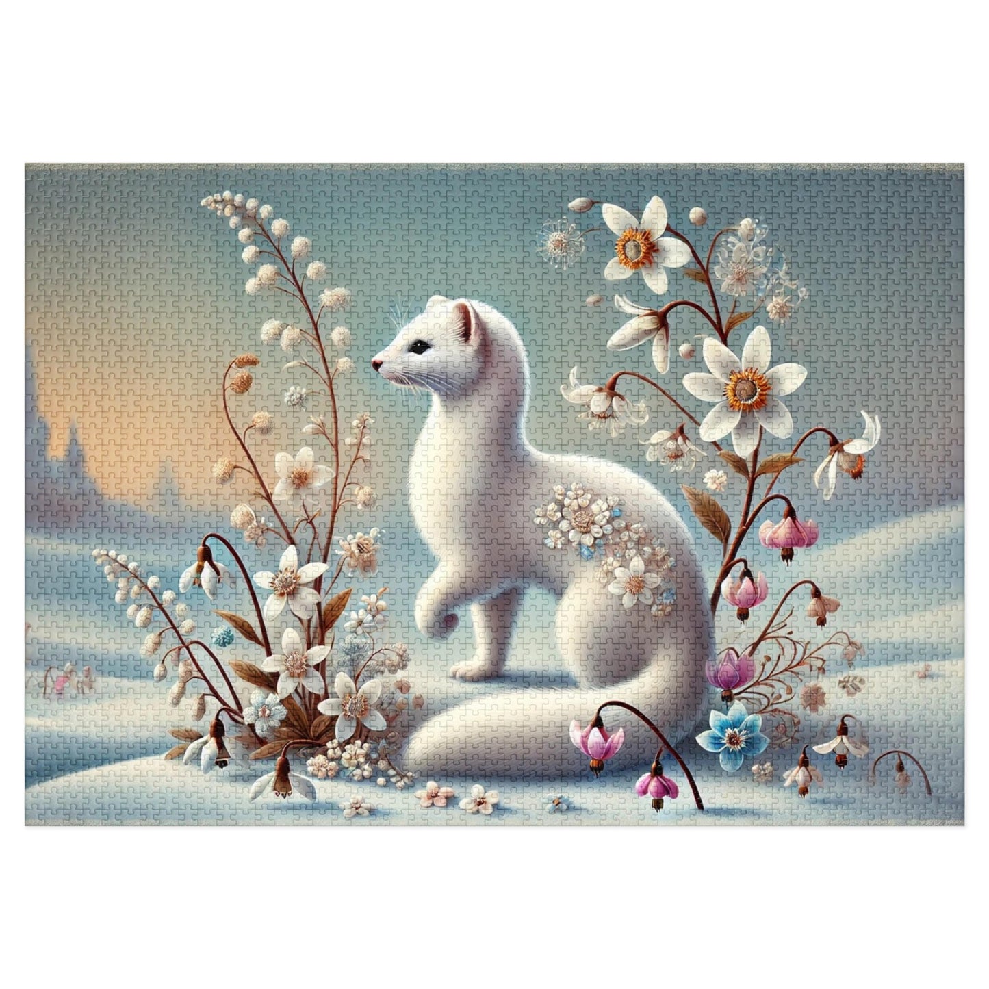 Winter Whispers: The White Weasel and the Flowers of Frost