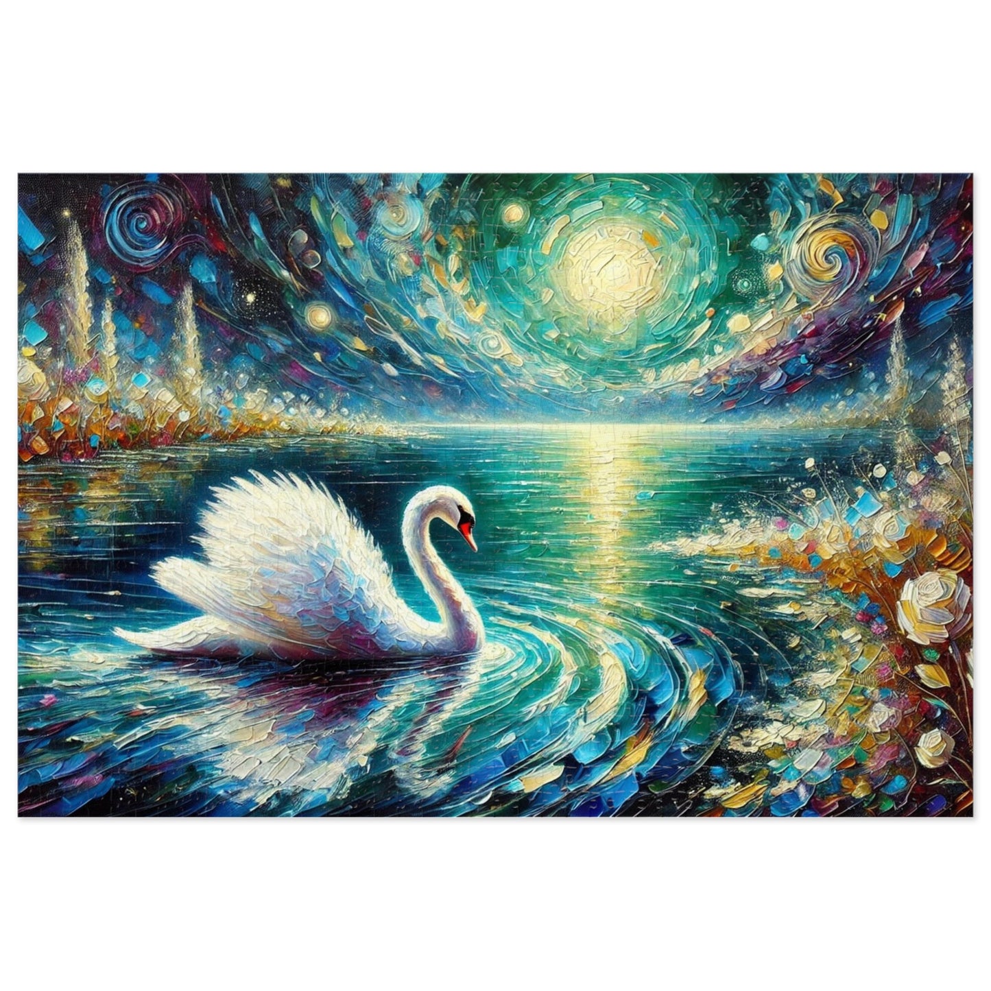 Moonlit Waters: The Grace of the Swan