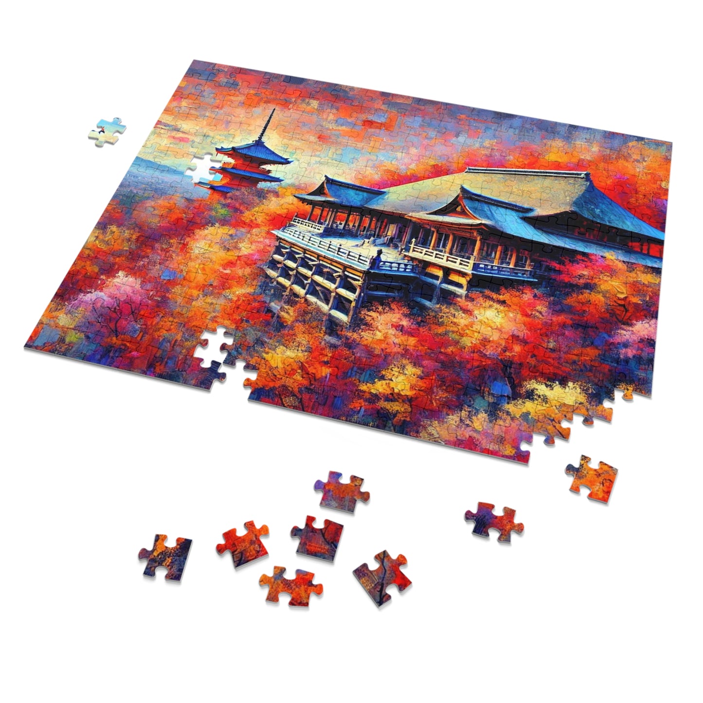 Kiyomizu Temple: Autumn's Painted Symphony