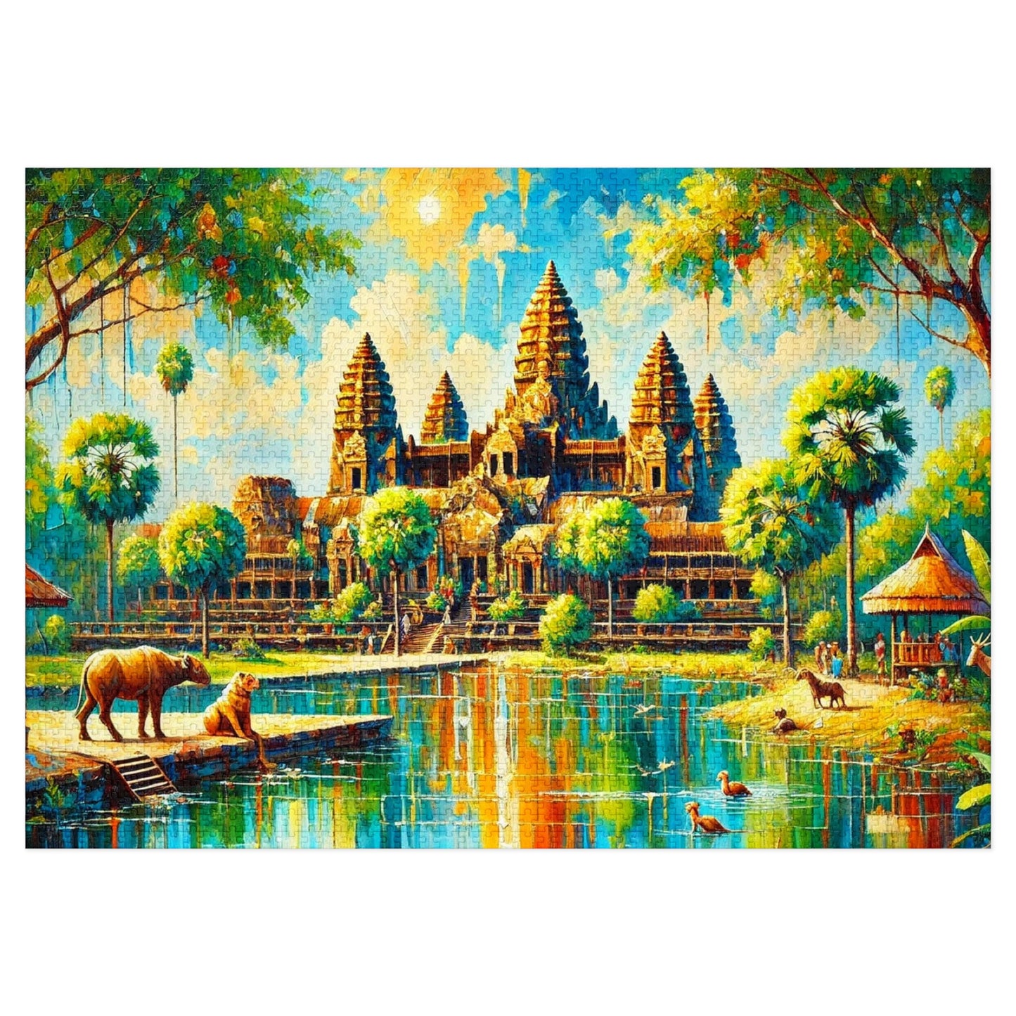 Timeless Reflections: Angkor Wat in Light and Water