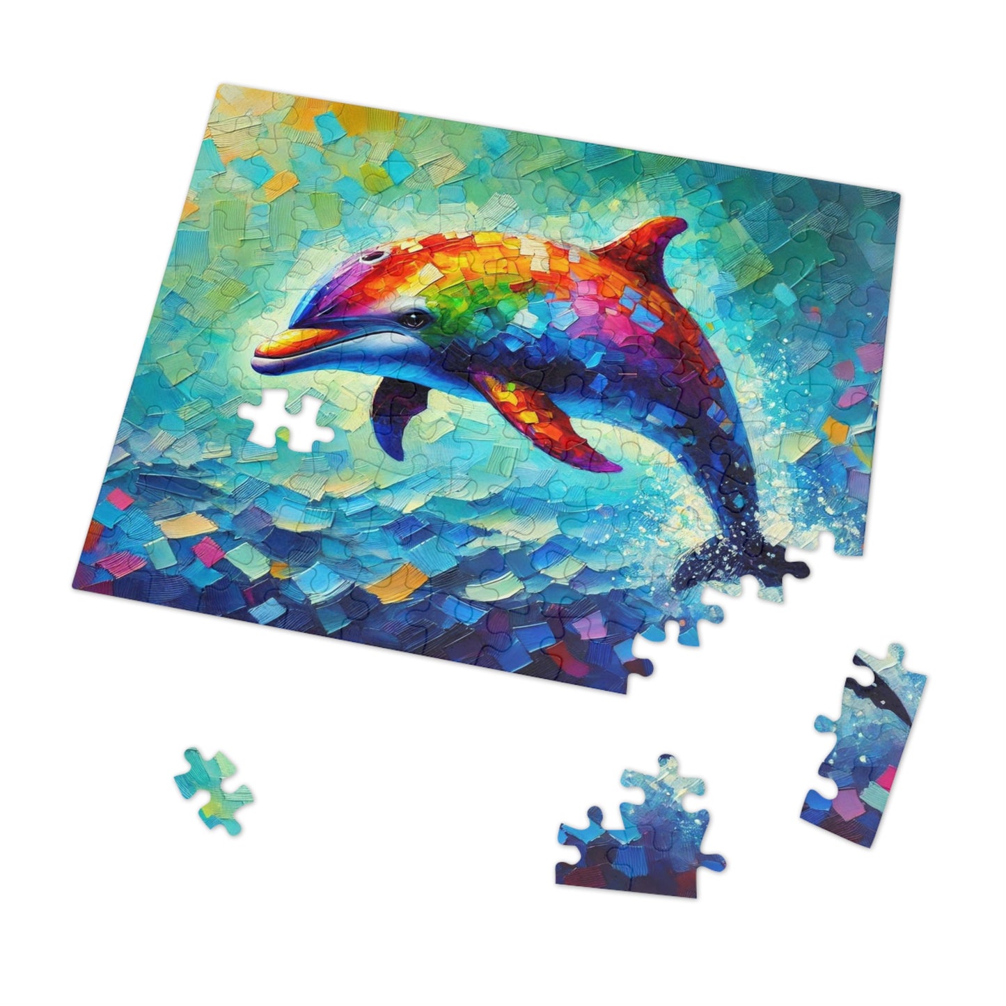 Rainbow Wave: The Joyful Leap of the Dolphin
