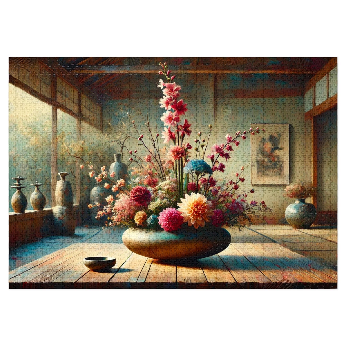 Ikebana Reverie: Harmony in Bloom – Moribana and Jiyuka Styles