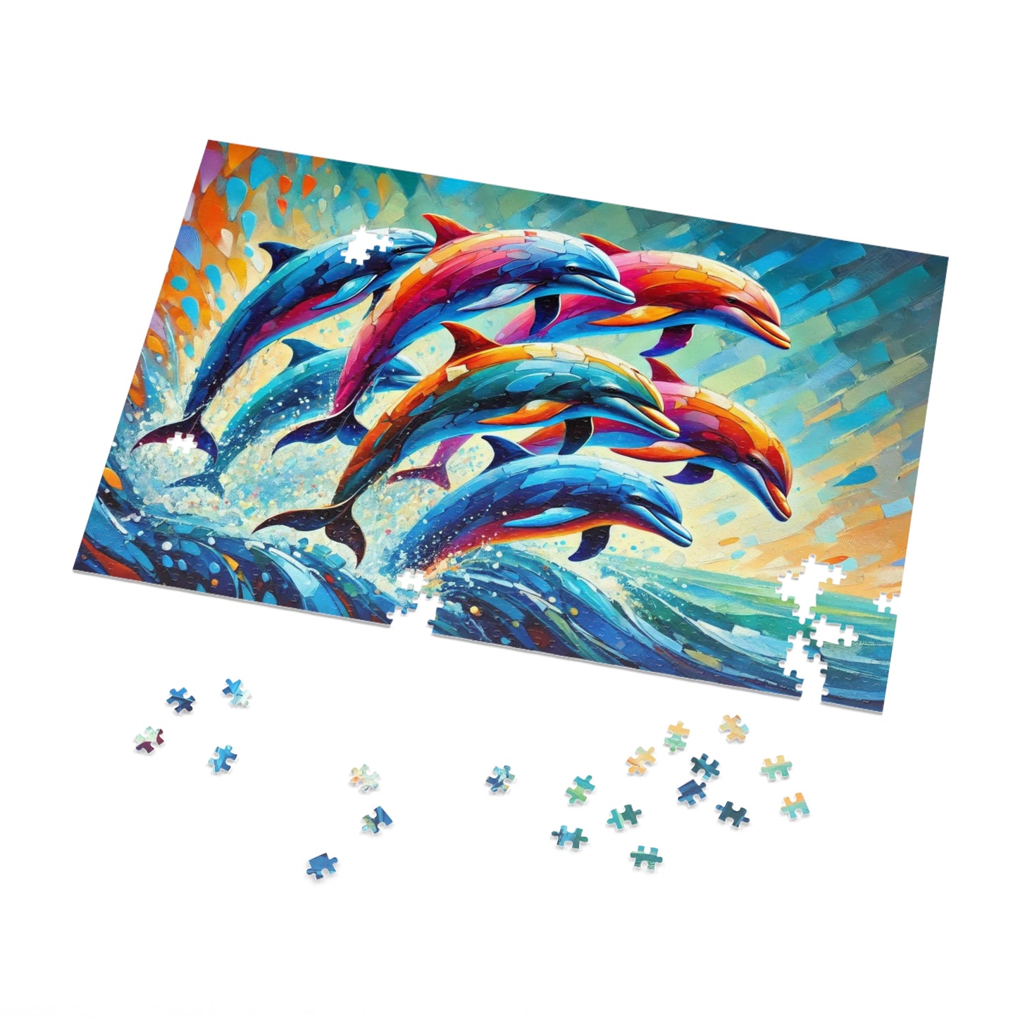 Rainbow Dolphins: A Dance of Ocean Prisma