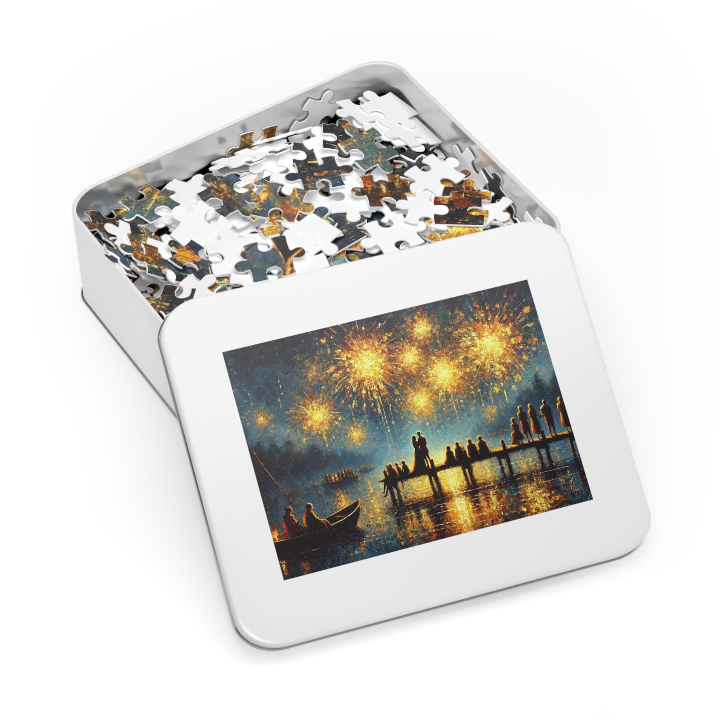 Silent Fireworks: A Nocturne by the Lake