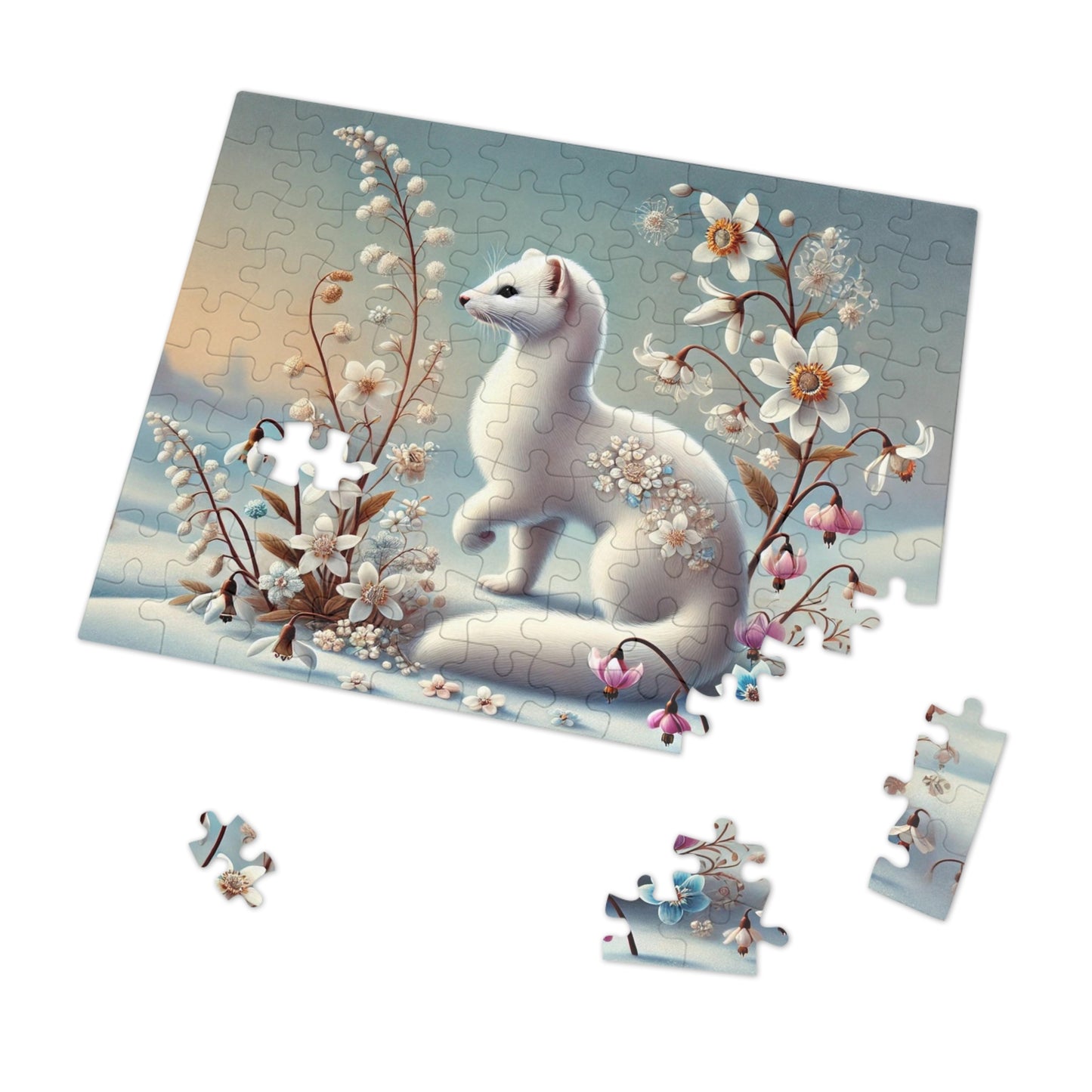 Winter Whispers: The White Weasel and the Flowers of Frost