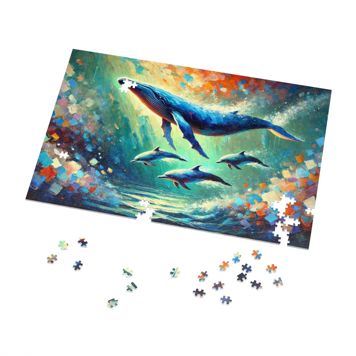 Ocean Dreams: A Whale's Ballet with Dolphins