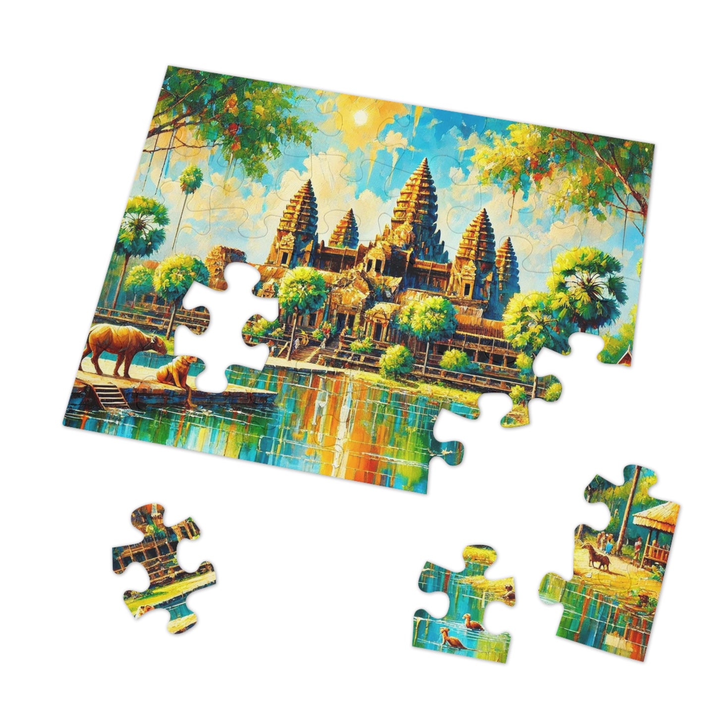 Timeless Reflections: Angkor Wat in Light and Water