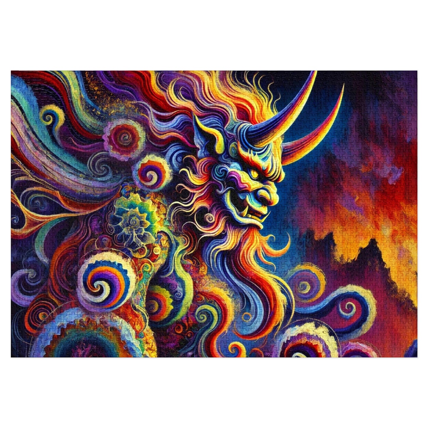 Demon's Rhapsody: A Symphony of Flames and Swirls
