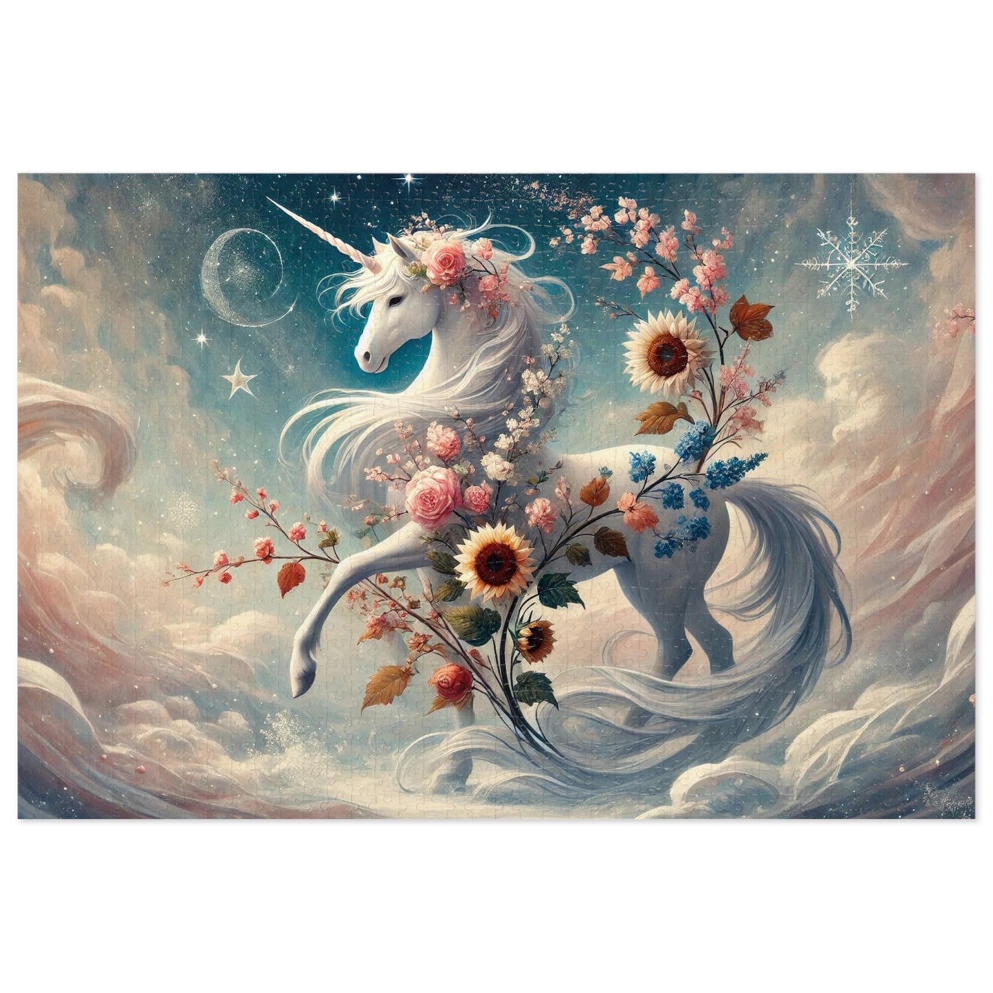 Moonlit Unicorn: A Celestial Dance Through the Seasons