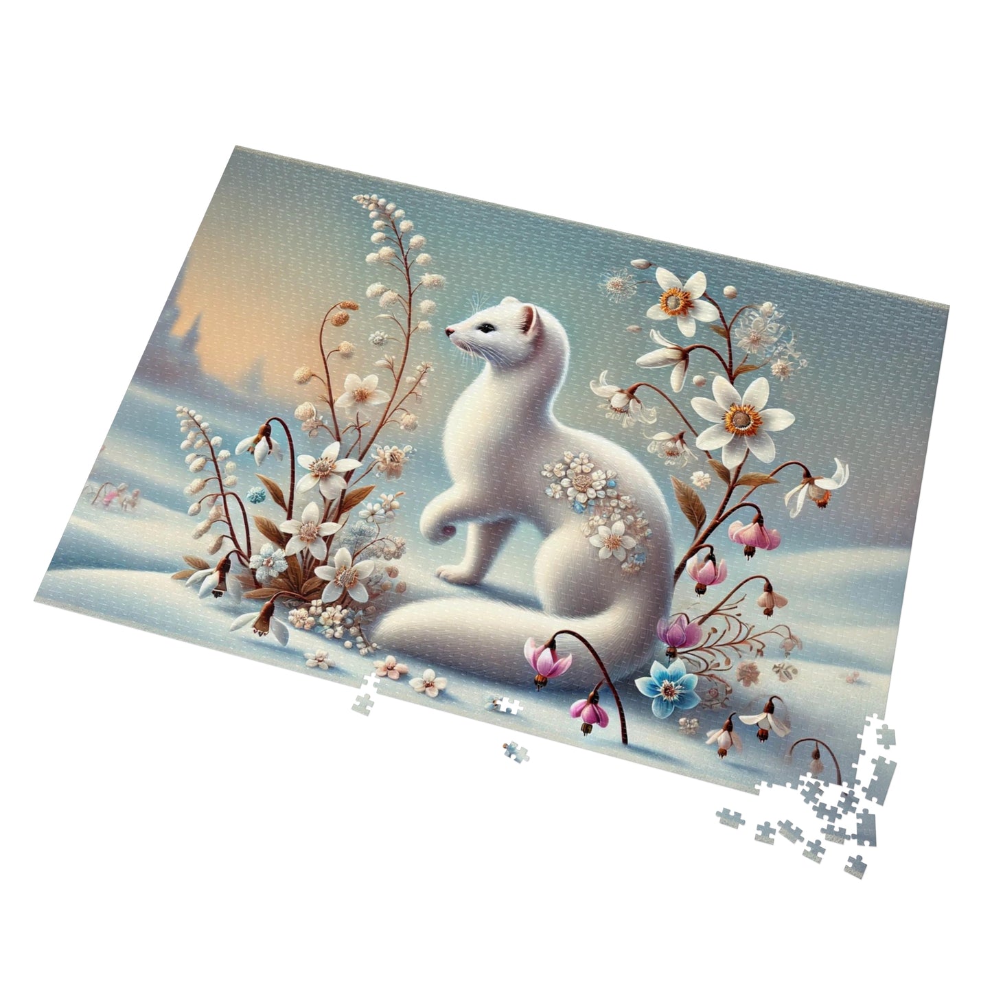 Winter Whispers: The White Weasel and the Flowers of Frost