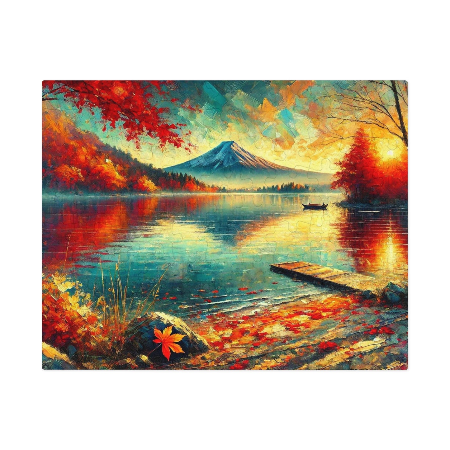 Autumn Dawn at Lake Kawaguchi