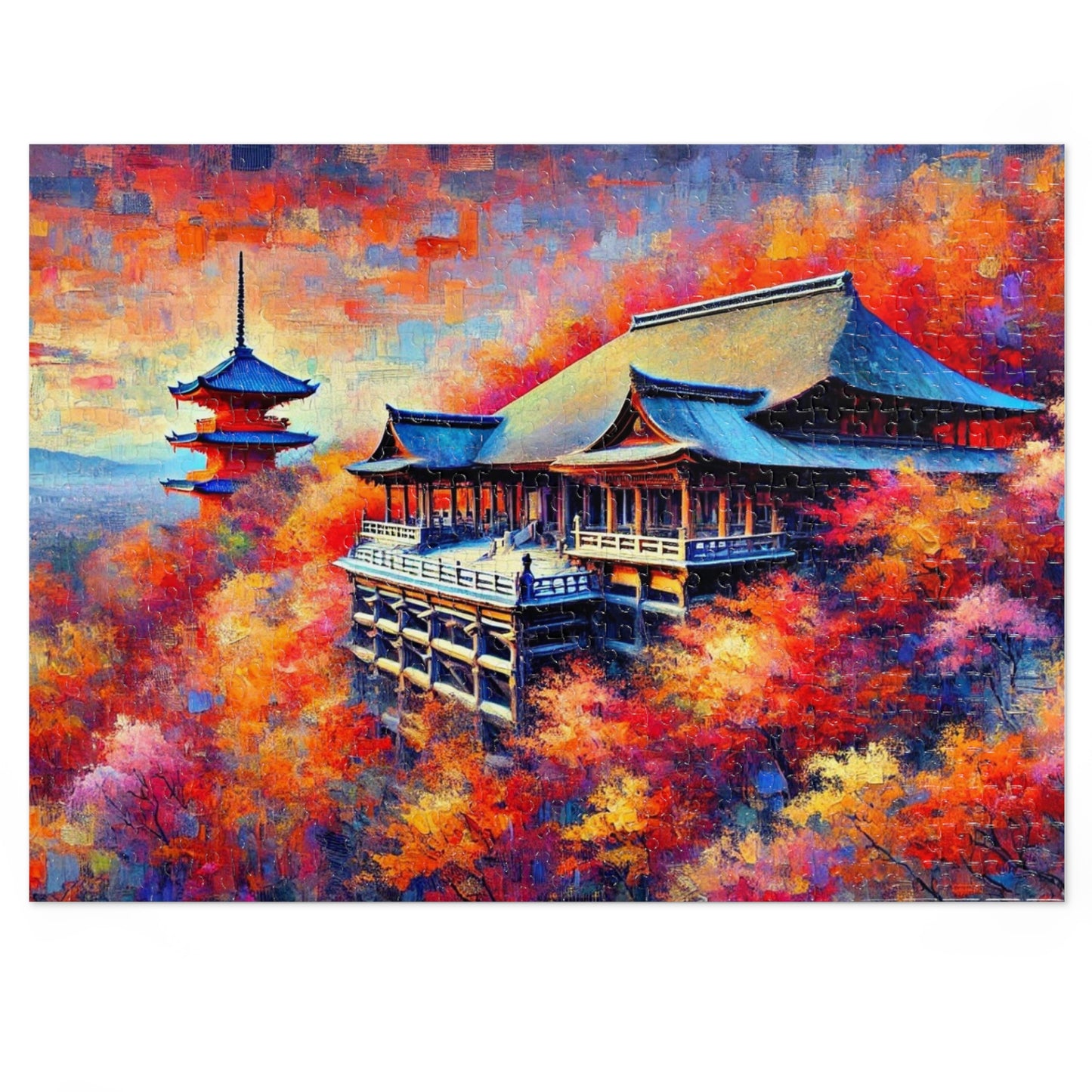 Kiyomizu Temple: Autumn's Painted Symphony
