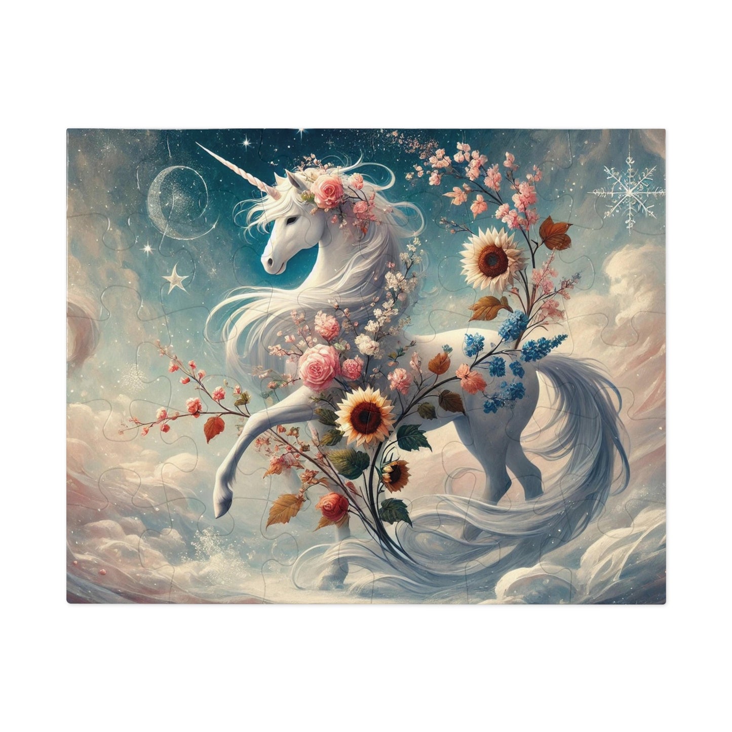 Moonlit Unicorn: A Celestial Dance Through the Seasons