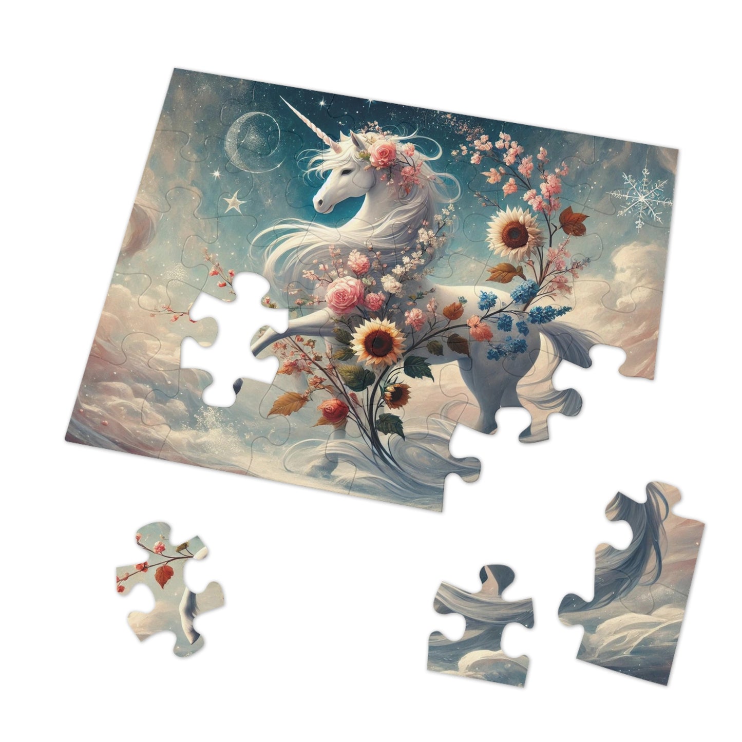 Moonlit Unicorn: A Celestial Dance Through the Seasons