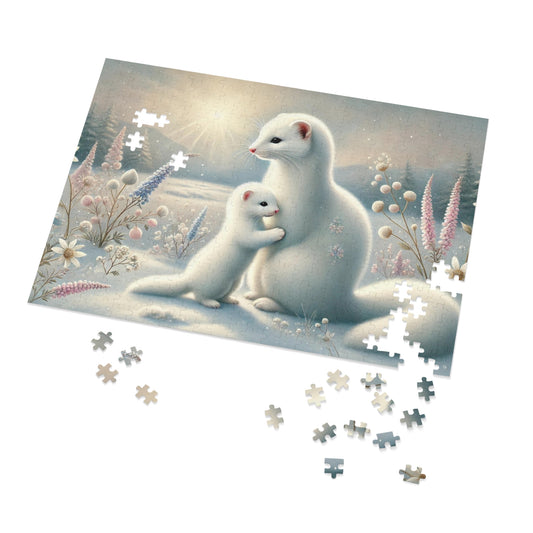 The Gentle Bond of Ermines: Blooming Under the Winter Sun