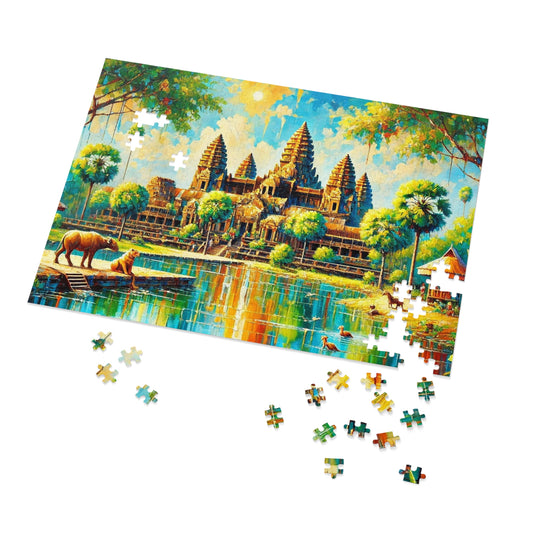 Timeless Reflections: Angkor Wat in Light and Water