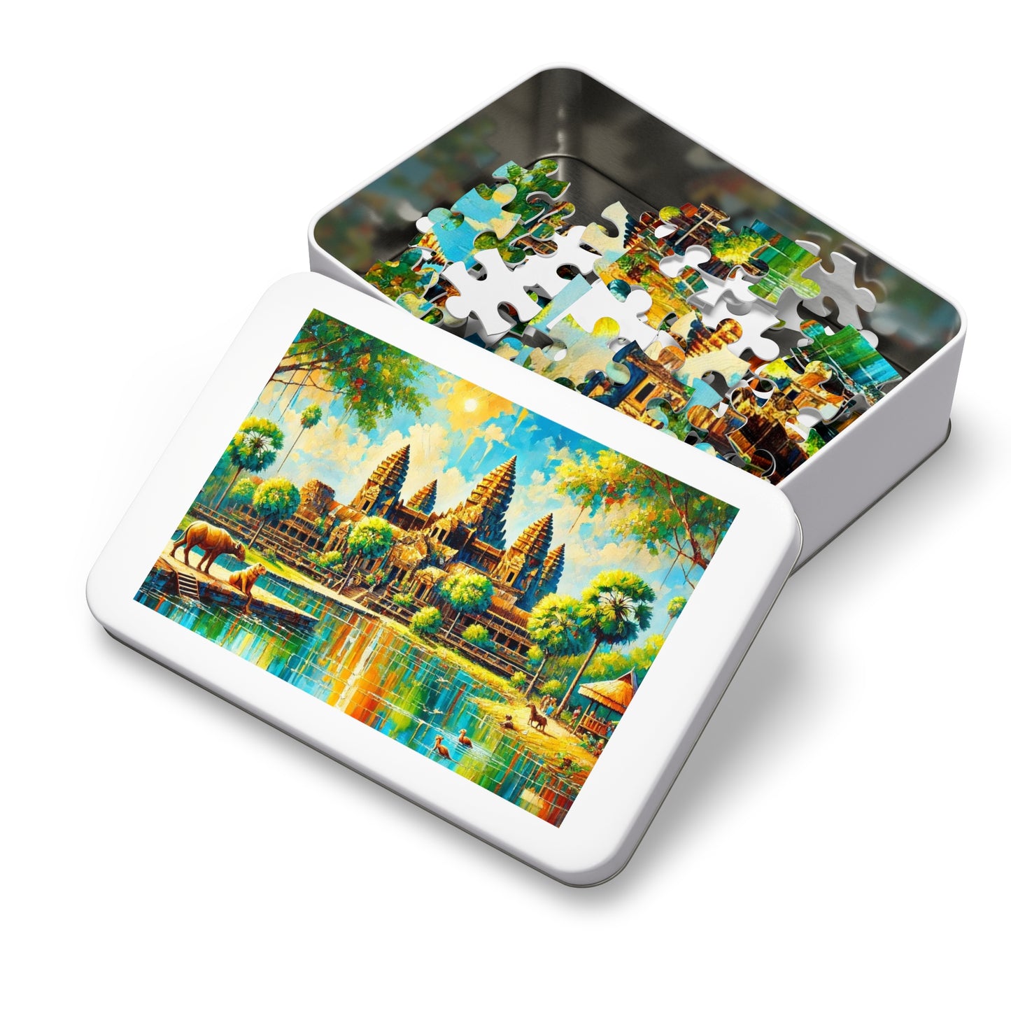 Timeless Reflections: Angkor Wat in Light and Water