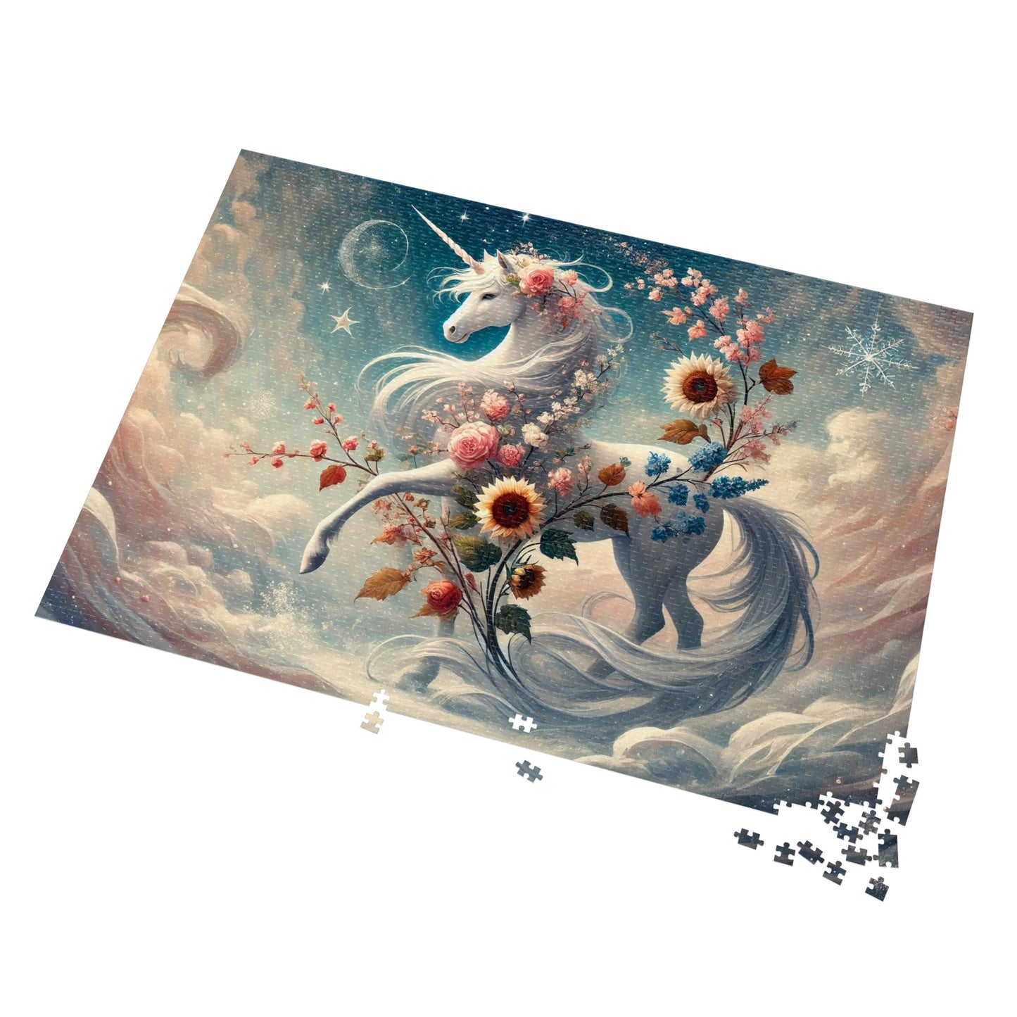 Moonlit Unicorn: A Celestial Dance Through the Seasons