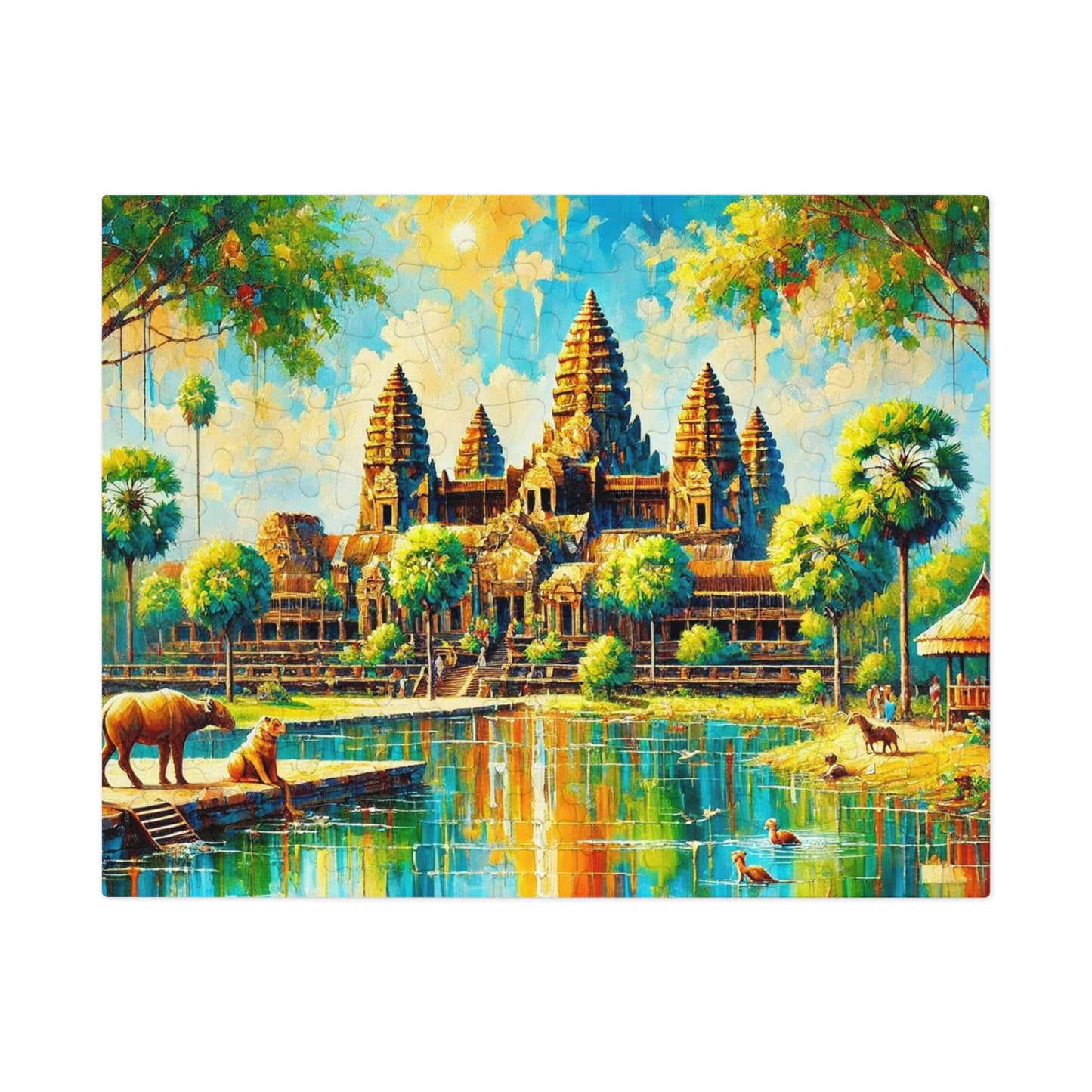 Timeless Reflections: Angkor Wat in Light and Water