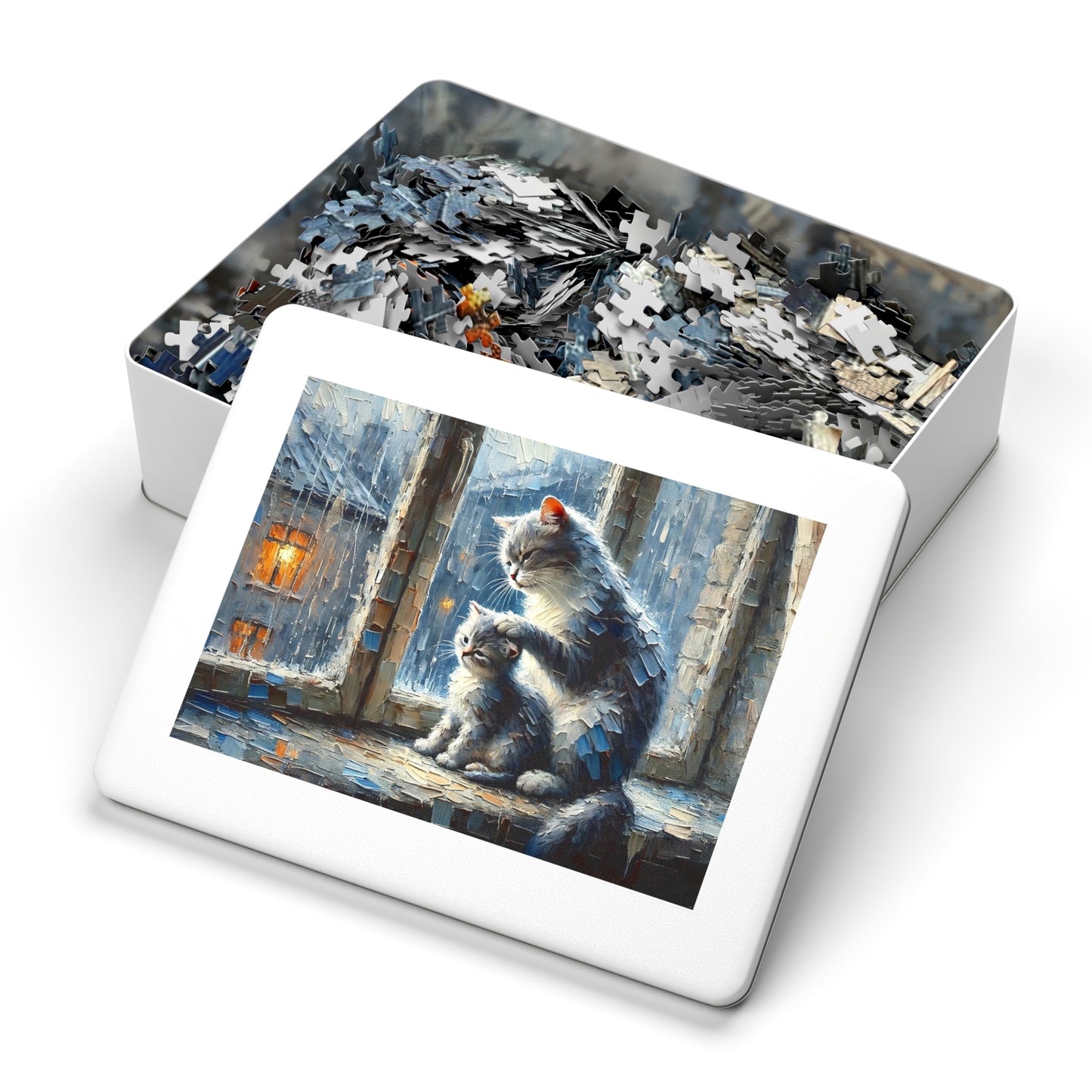 Rain Window Cat Duet