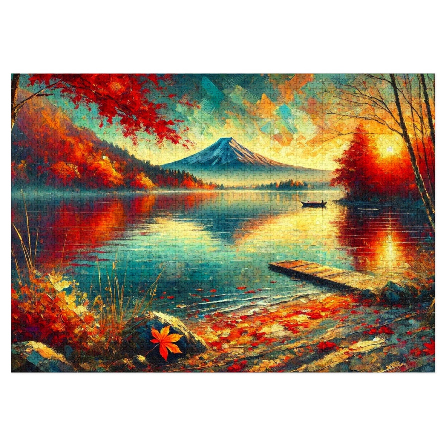 Autumn Dawn at Lake Kawaguchi