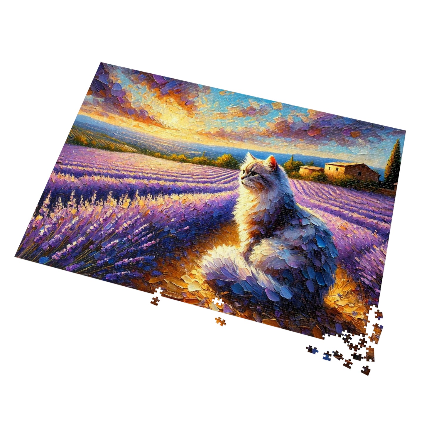 A Cat Among the Lavender Fields in Provence