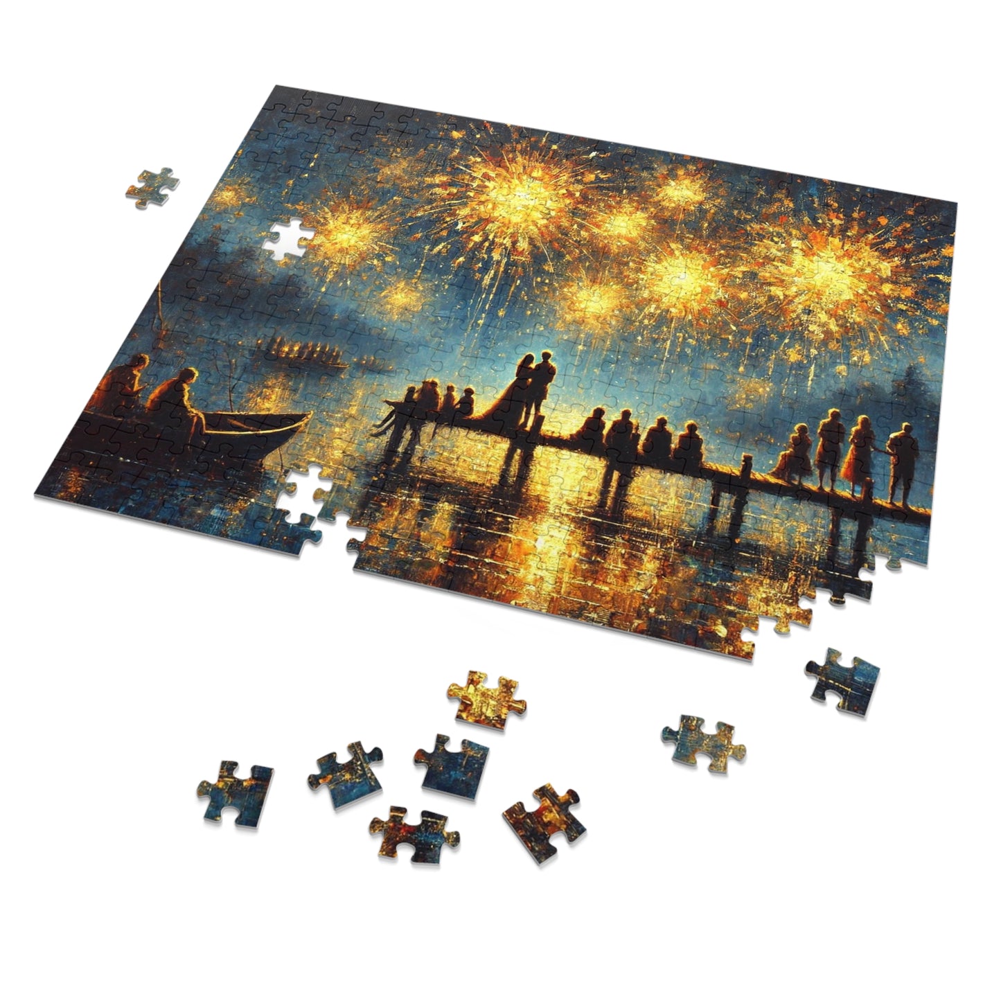 Silent Fireworks: A Nocturne by the Lake