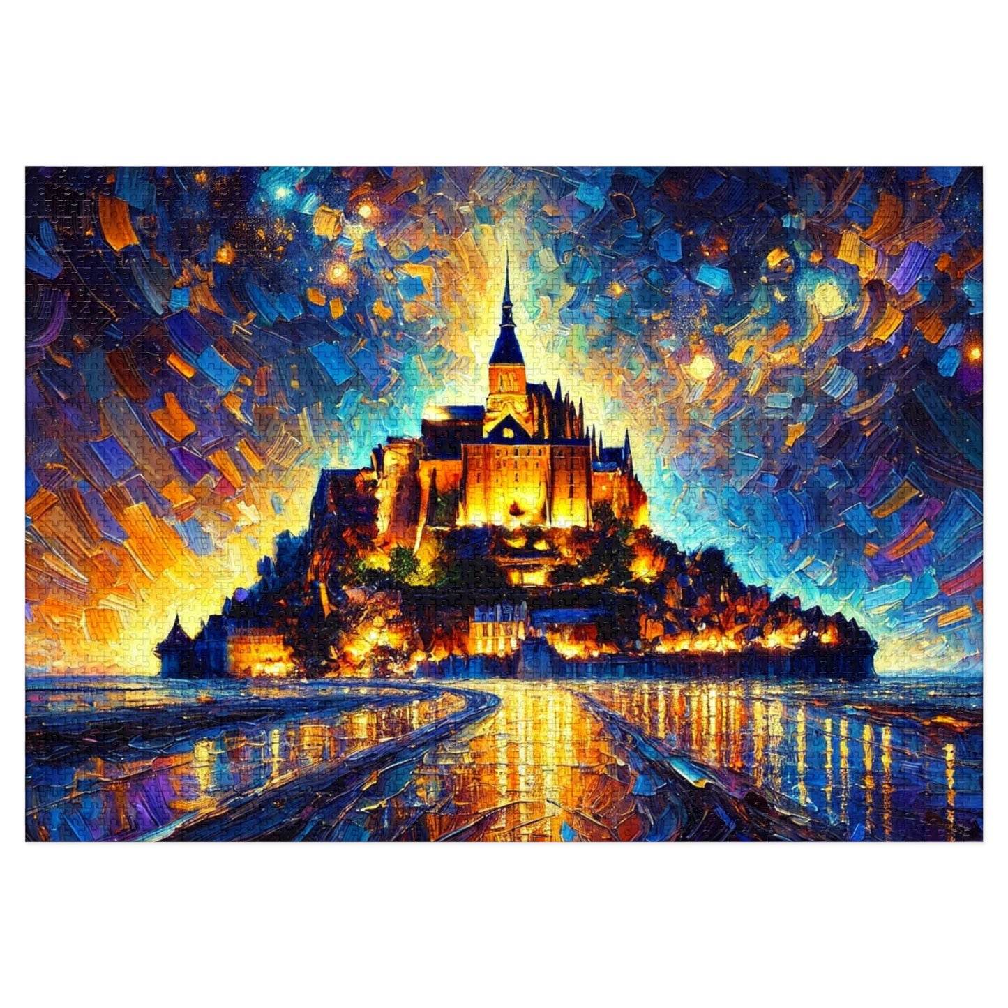 Mont Saint-Michel: A Palette Knife Symphony