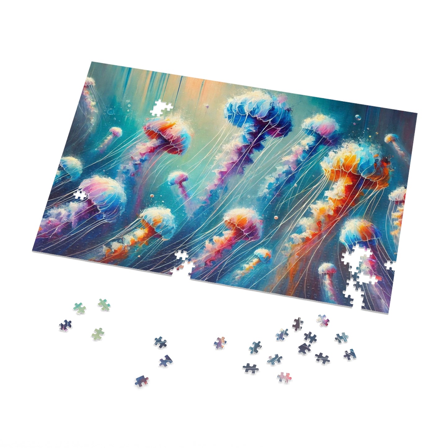 Ethereal Drift: Jellyfish in the Watercolor Deep