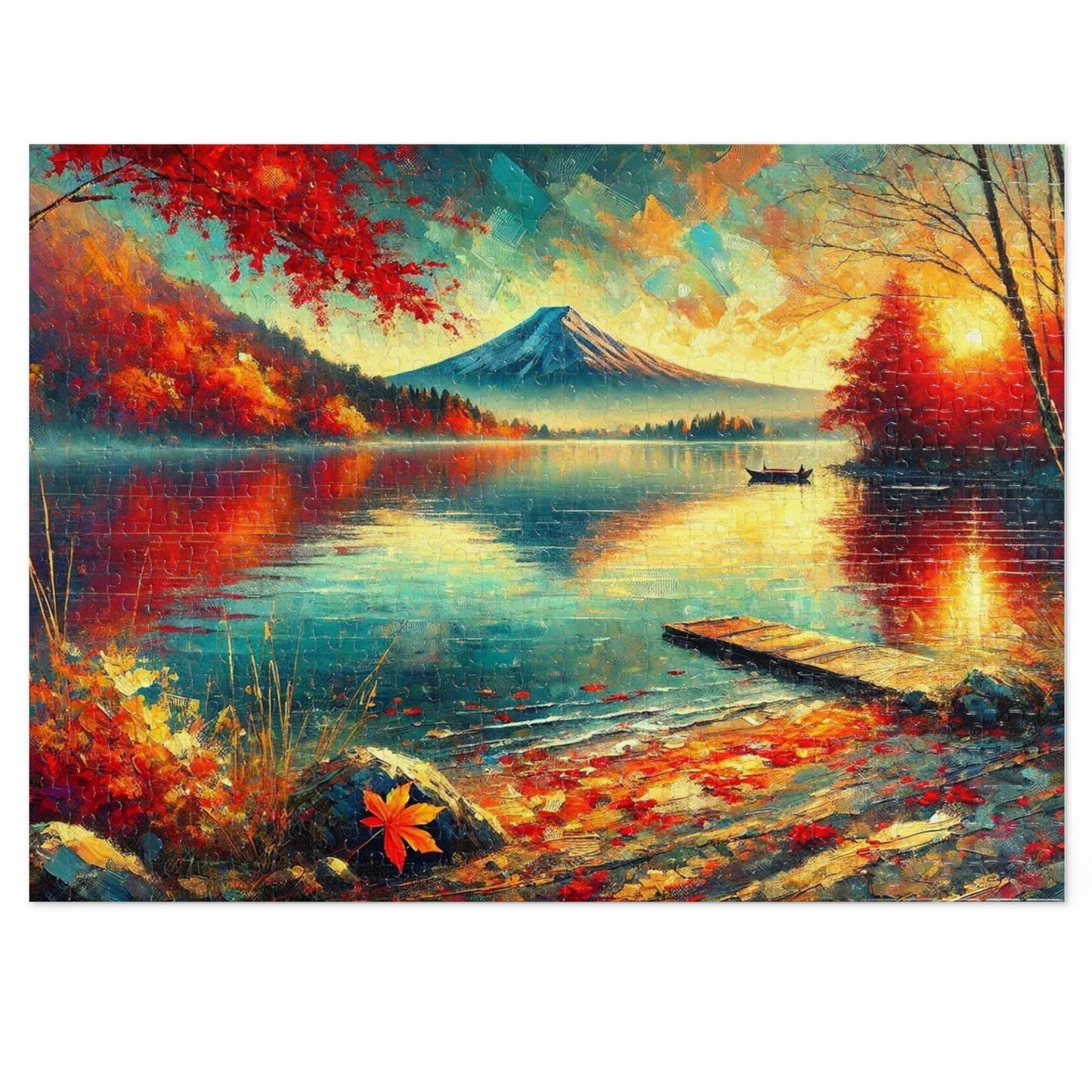 Autumn Dawn at Lake Kawaguchi